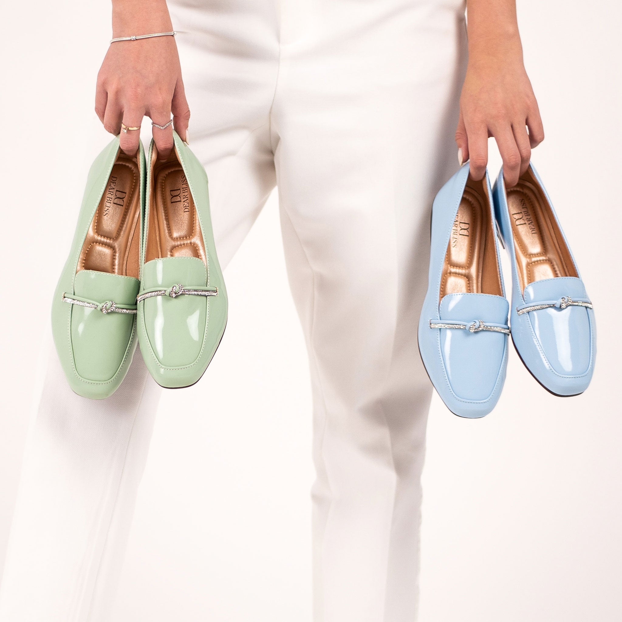 Viv Round Toe Loafers Blue