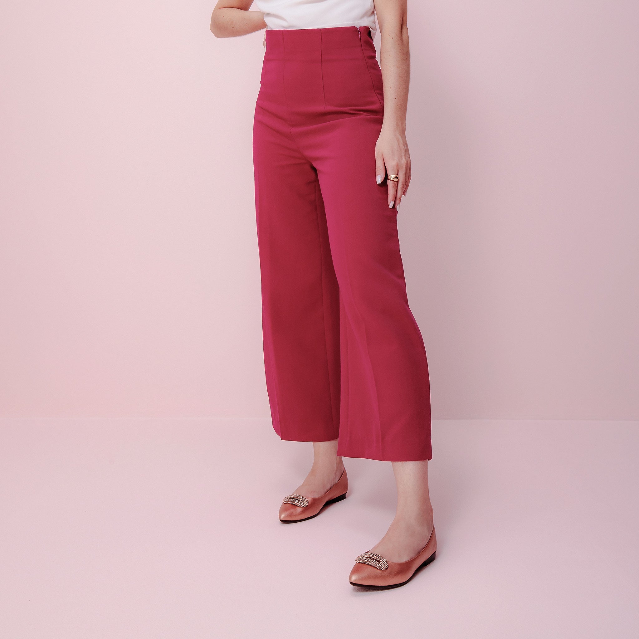 Adelina Pointed Toe Flats Light Rose