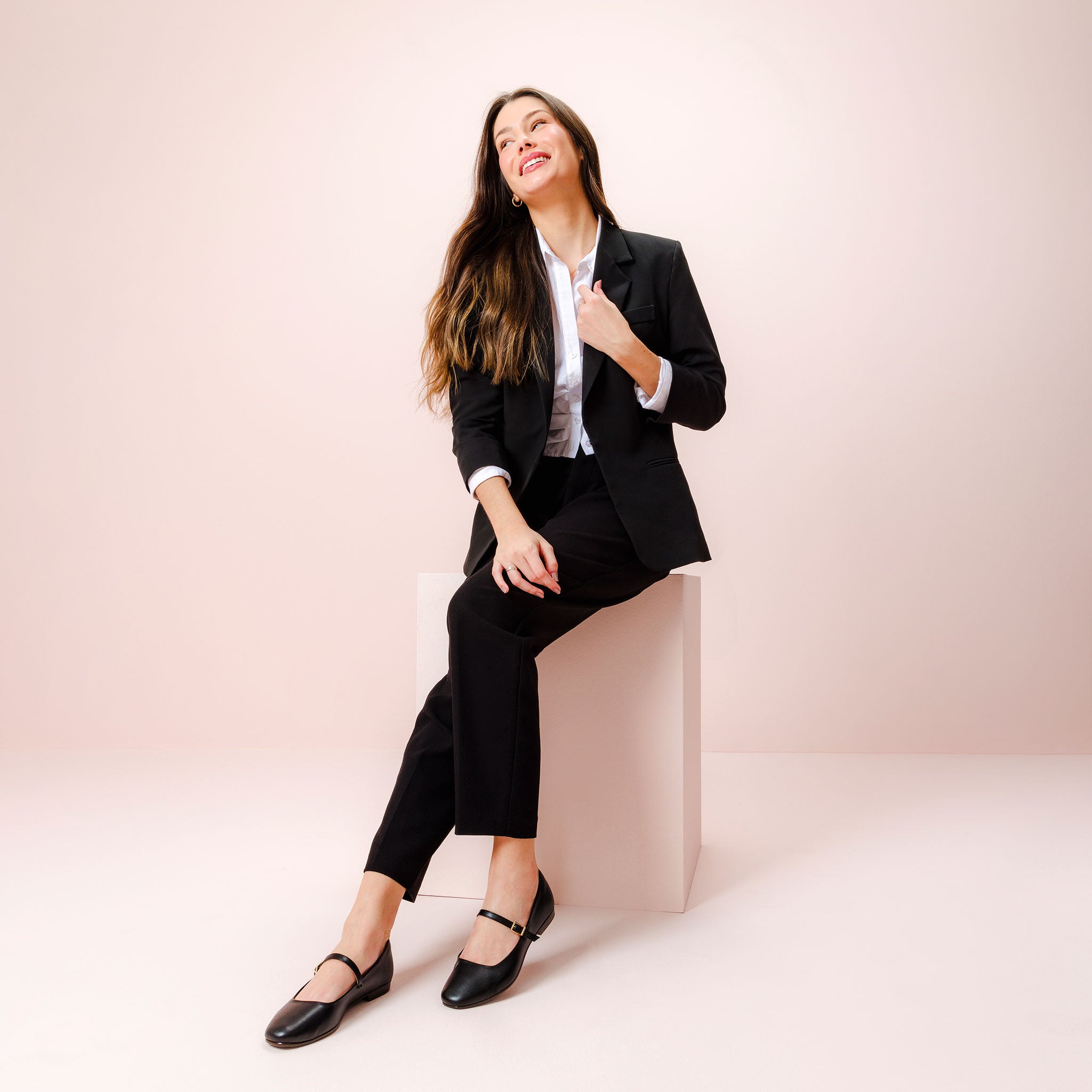 Maya Black Mary Jane Ballet Flats