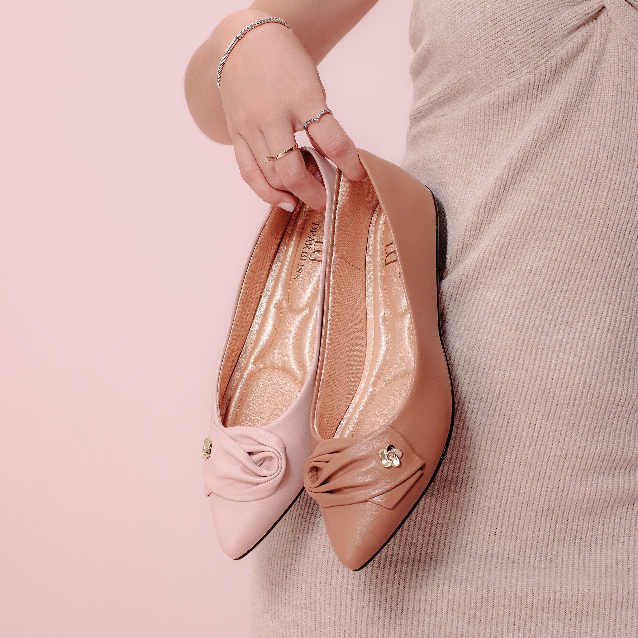 Carmen Pointed Toe Flats Candy