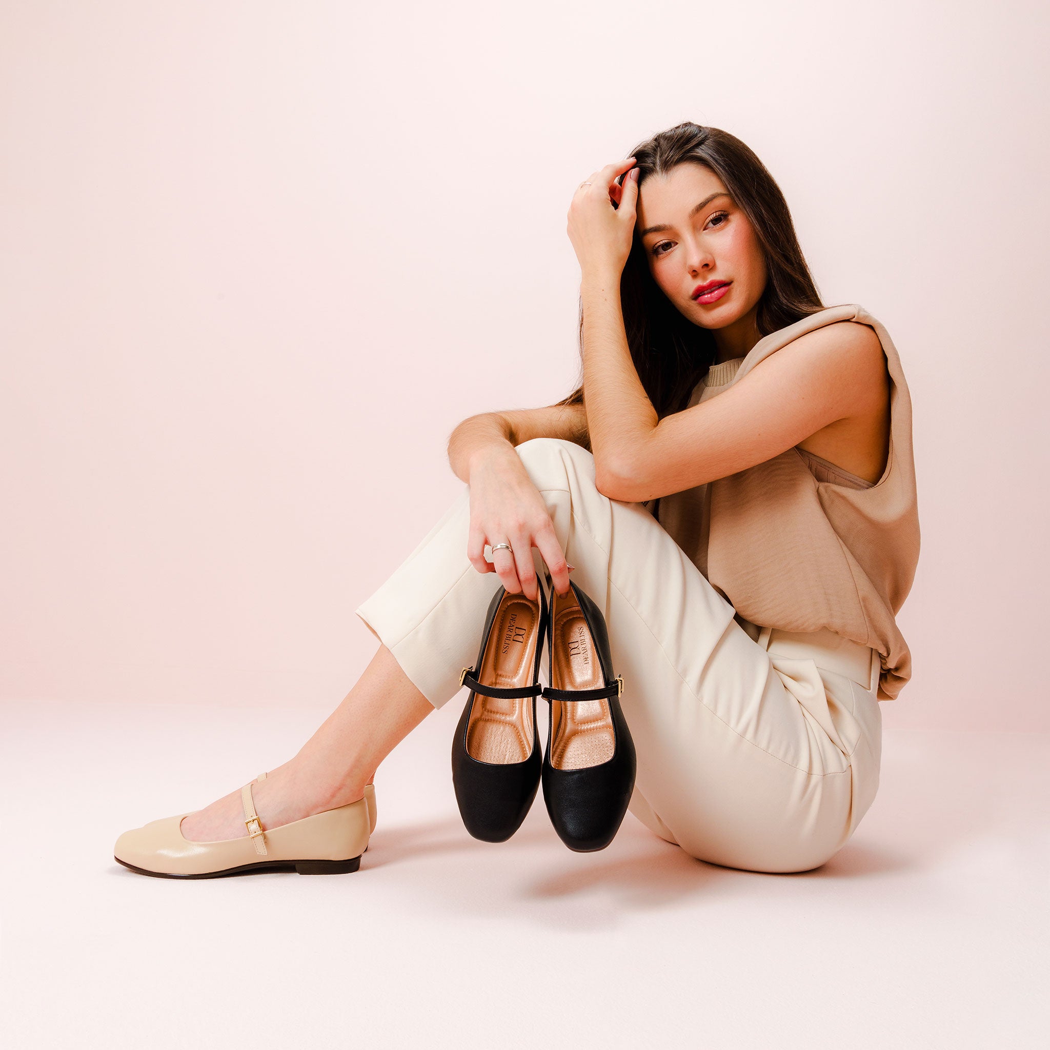 Maya Black Mary Jane Ballet Flats