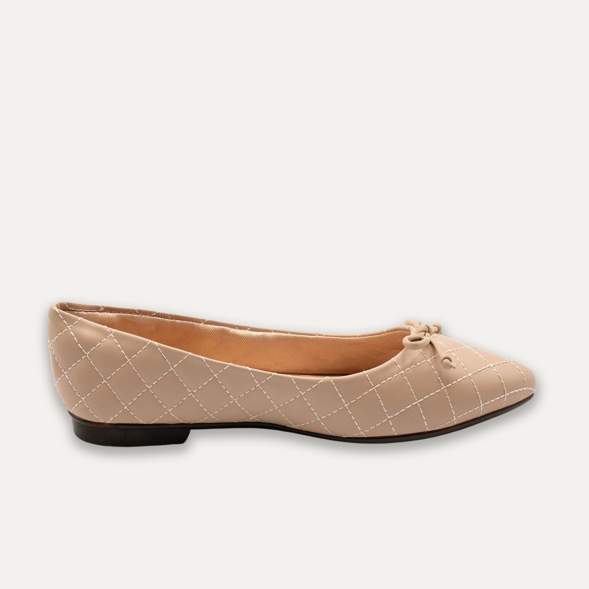 Adriana Bow Pointed Toe Flats Nude