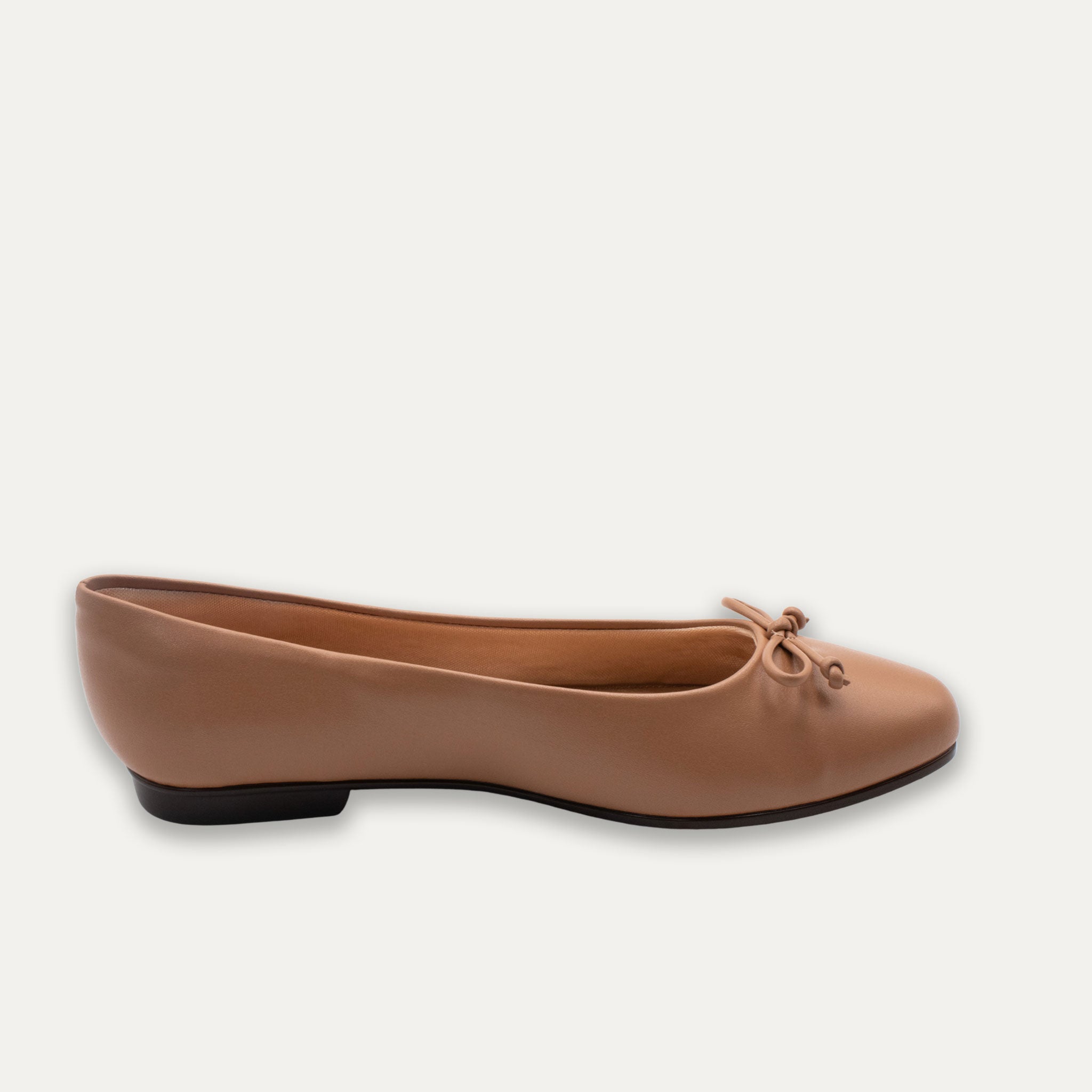 Adria Napa Tan Bow Ballet Flats