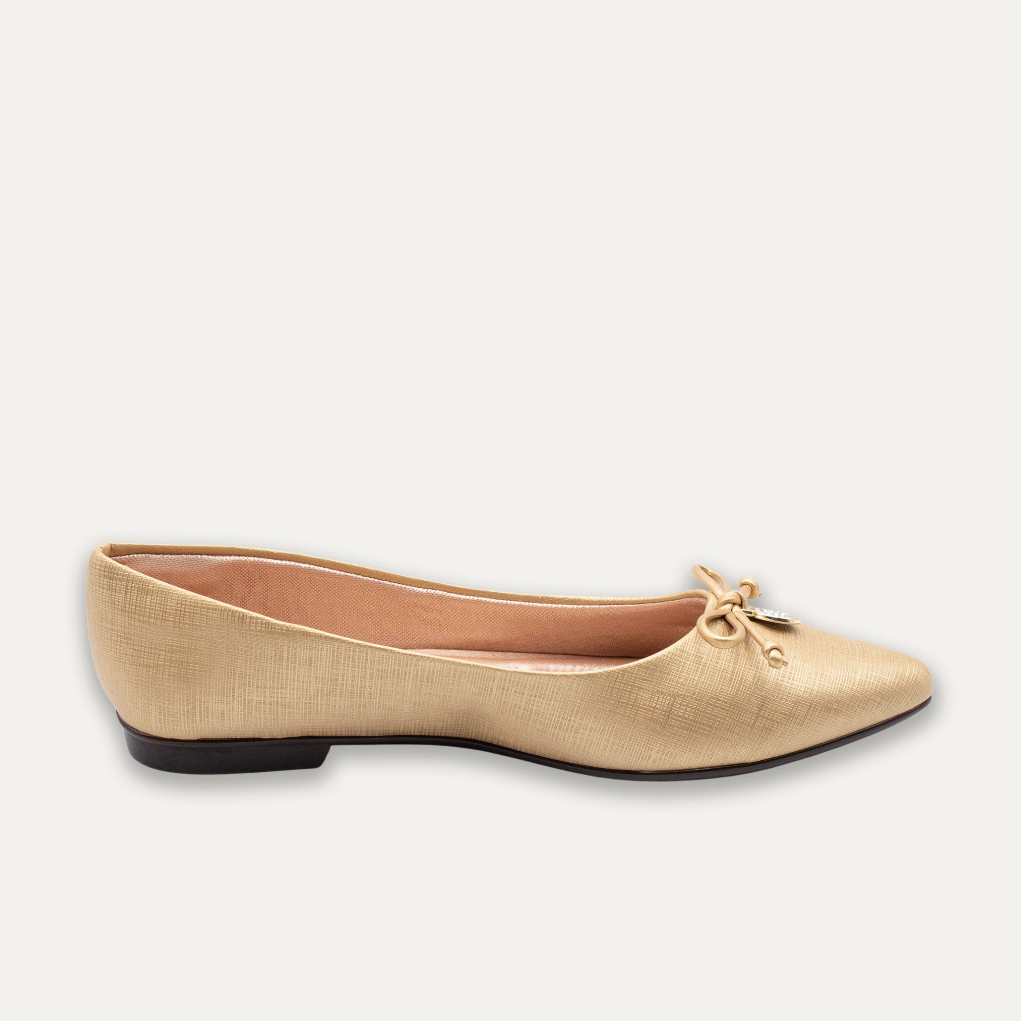 Yesenia Pointed Toe Flats Gold