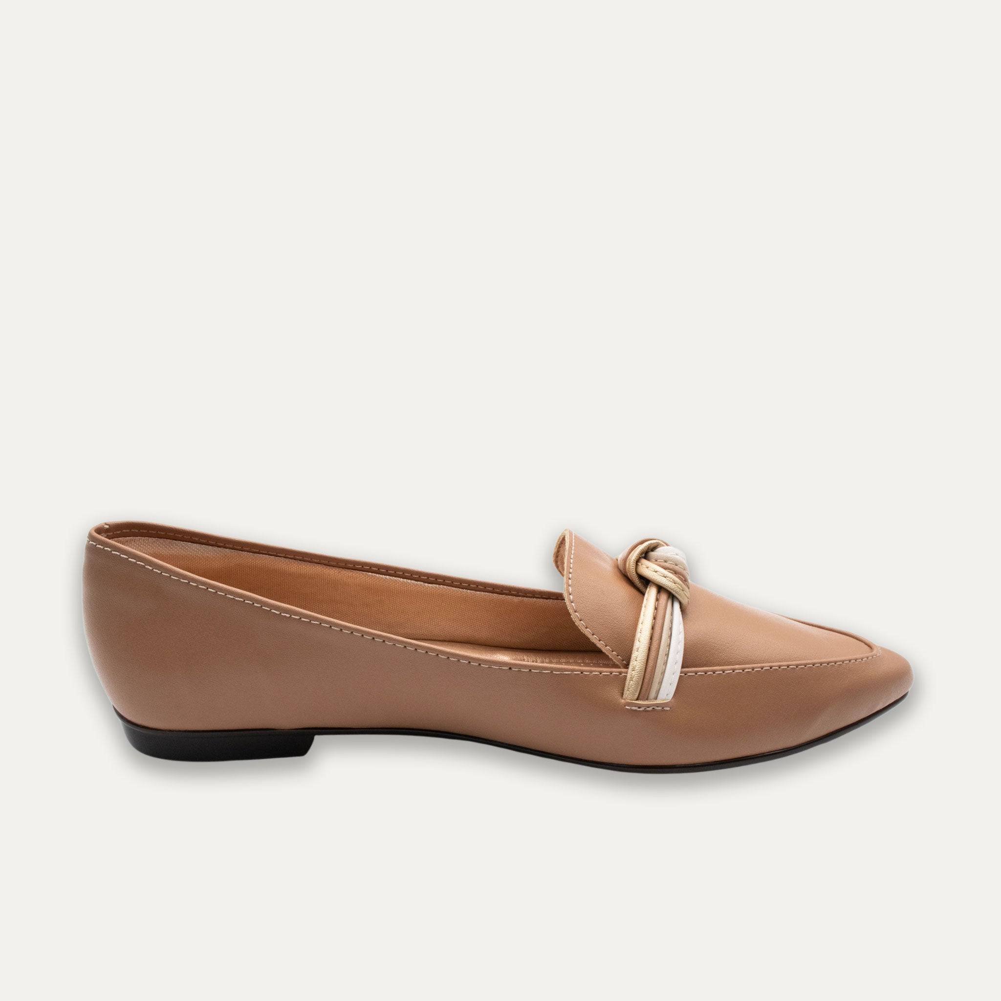 Leandra Tan Knotted Loafer