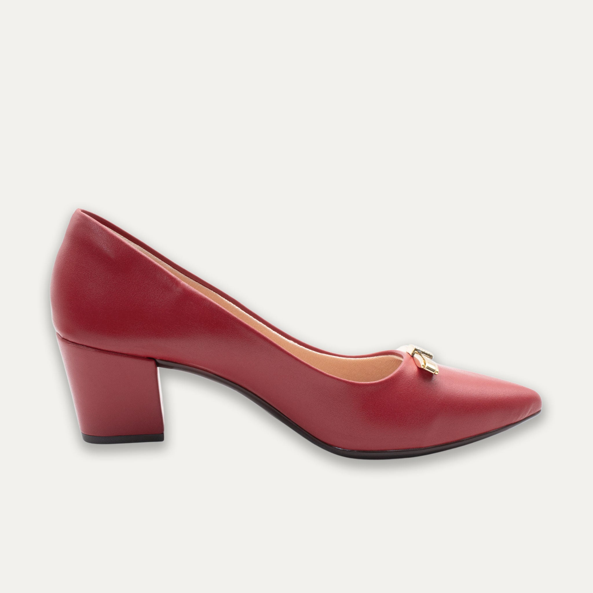 Valentina Red Block Heels