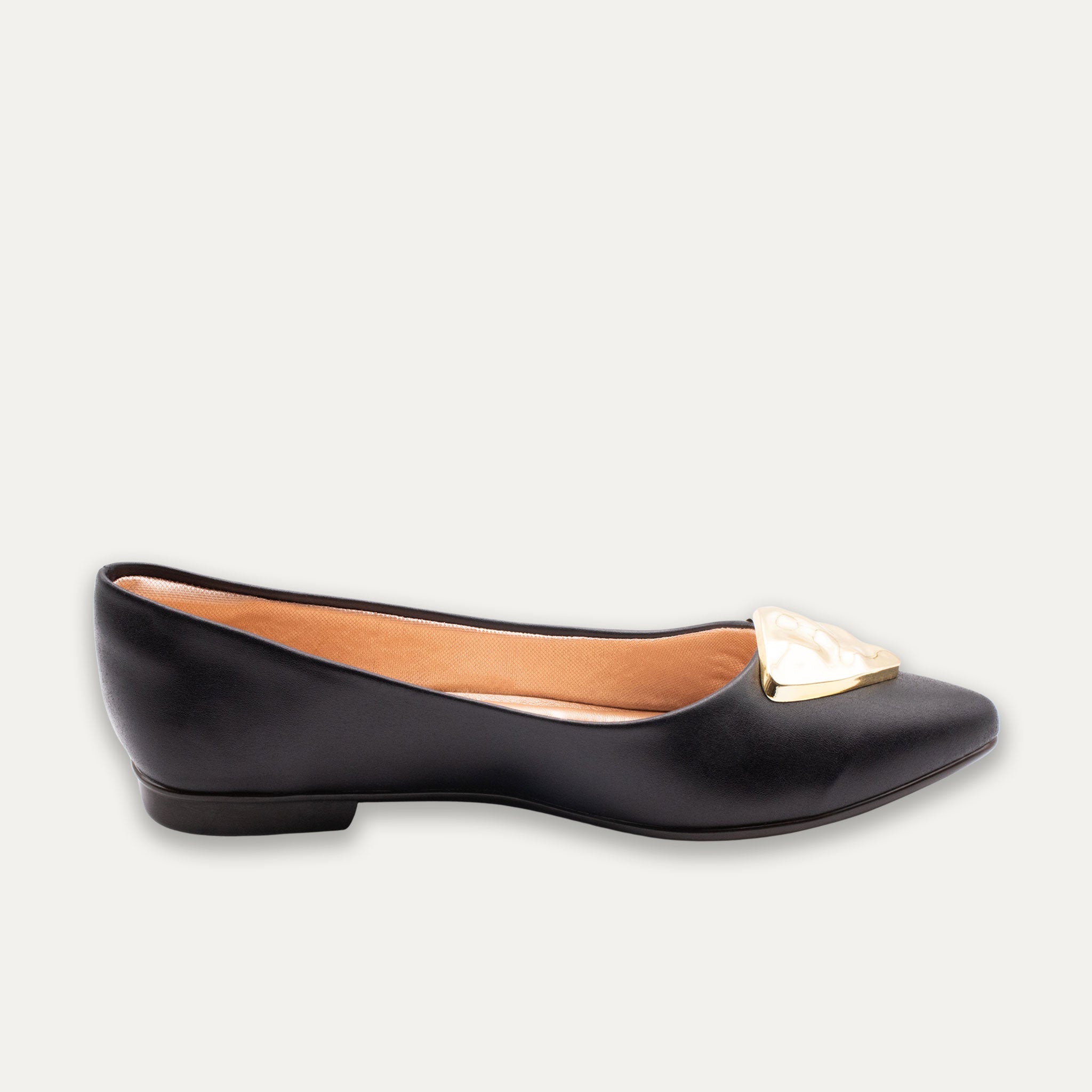 Elena Pointed Toe Flats Black