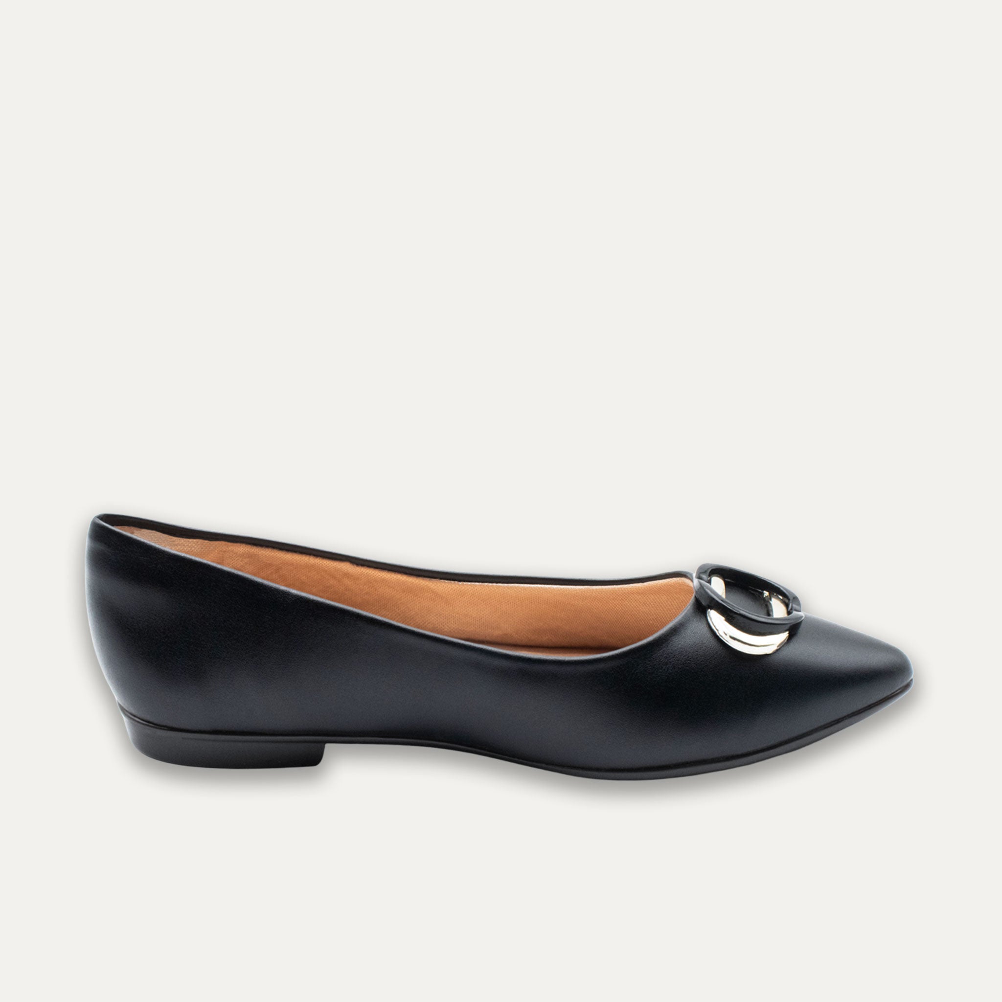 Isabella Black Pointed Toe Flats