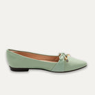 Josefina Pointed Toe Flats Matcha