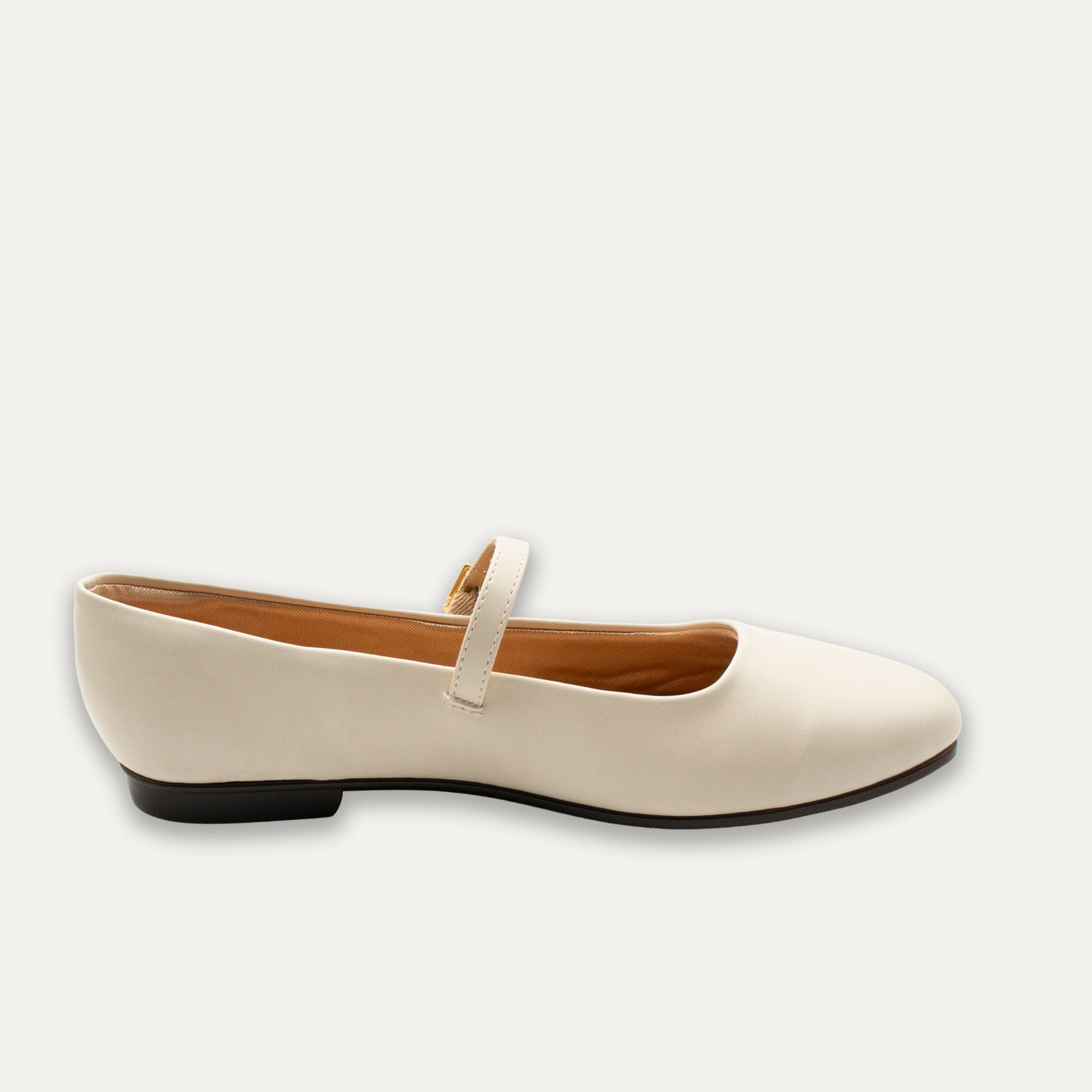 Maya Off-White Mary Jane Ballet Flats