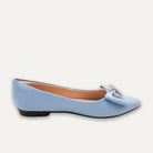 Julieta Crystal Lazo Pointed Toe Flats Blue