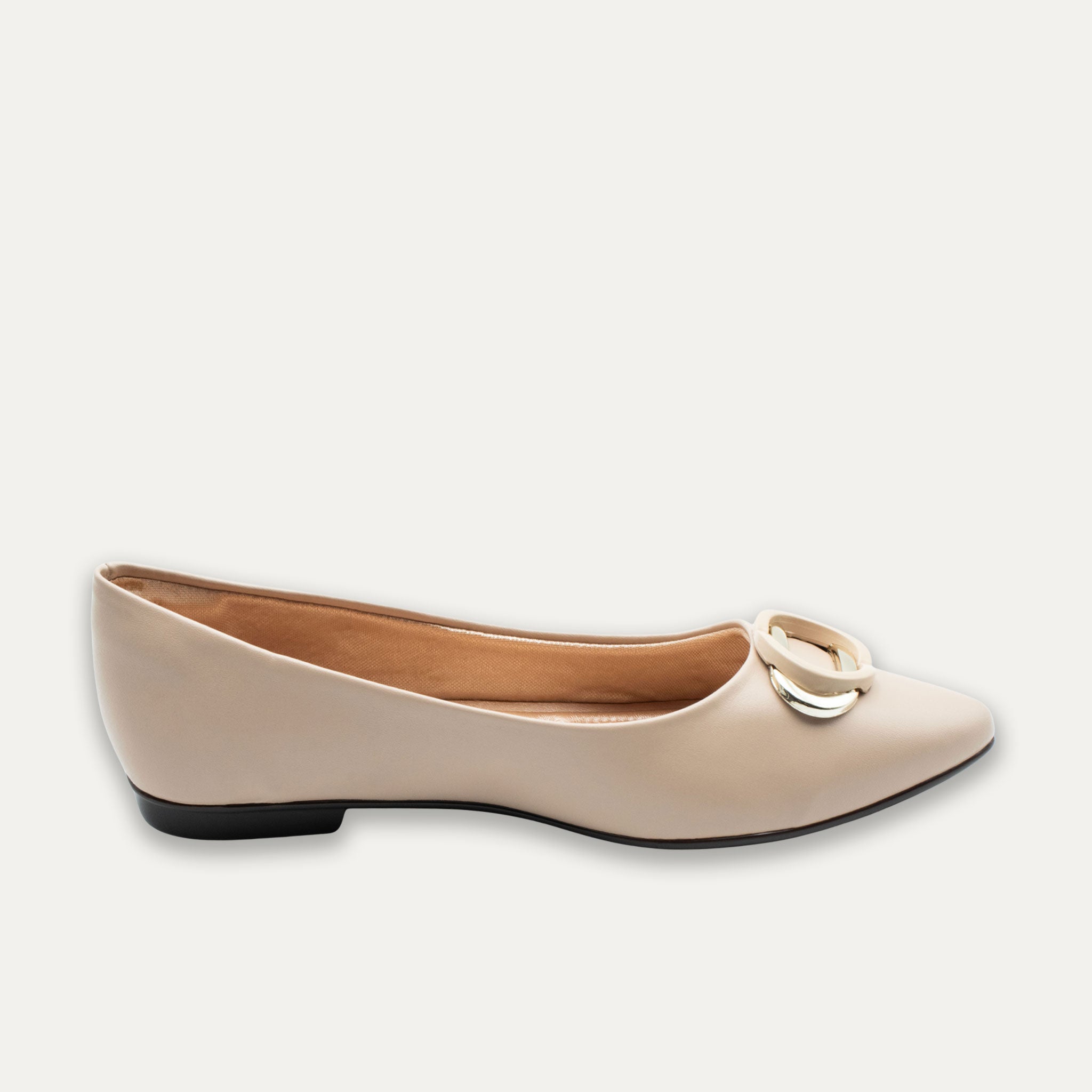 Isabella Nude Pointed Toe Flats