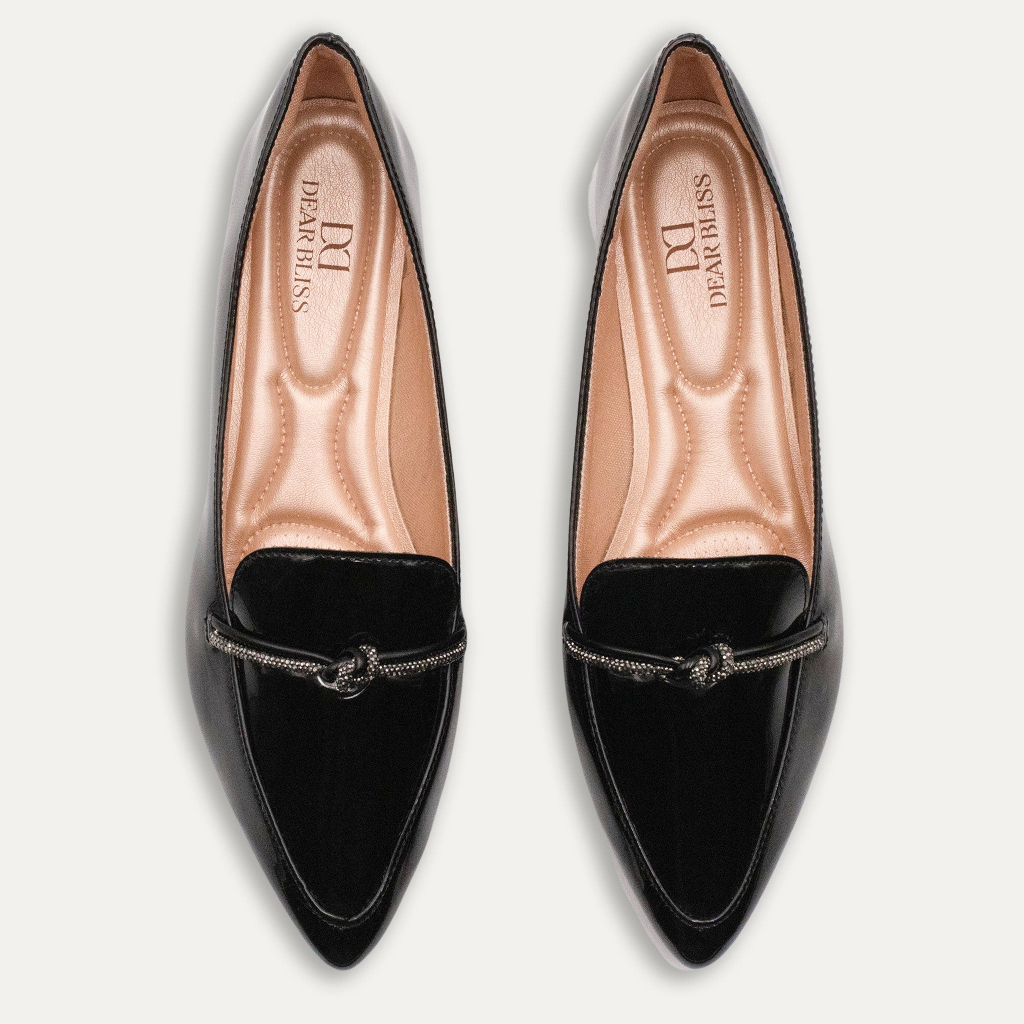 Viviana Pointed Toe Loafers Black