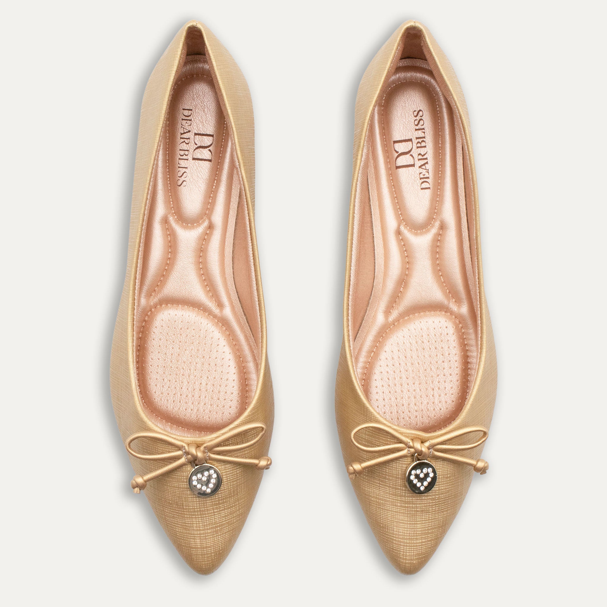 Yesenia Pointed Toe Flats Gold