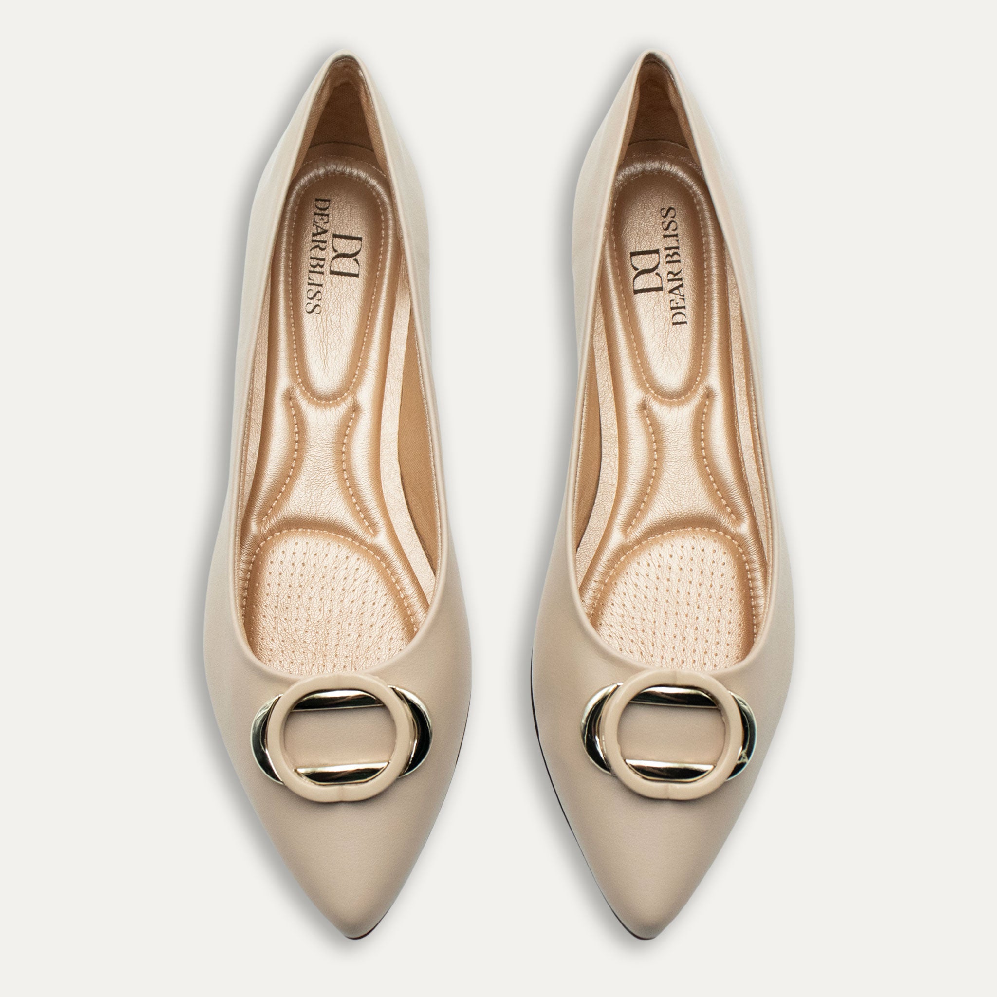 Isabella Nude Pointed Toe Flats