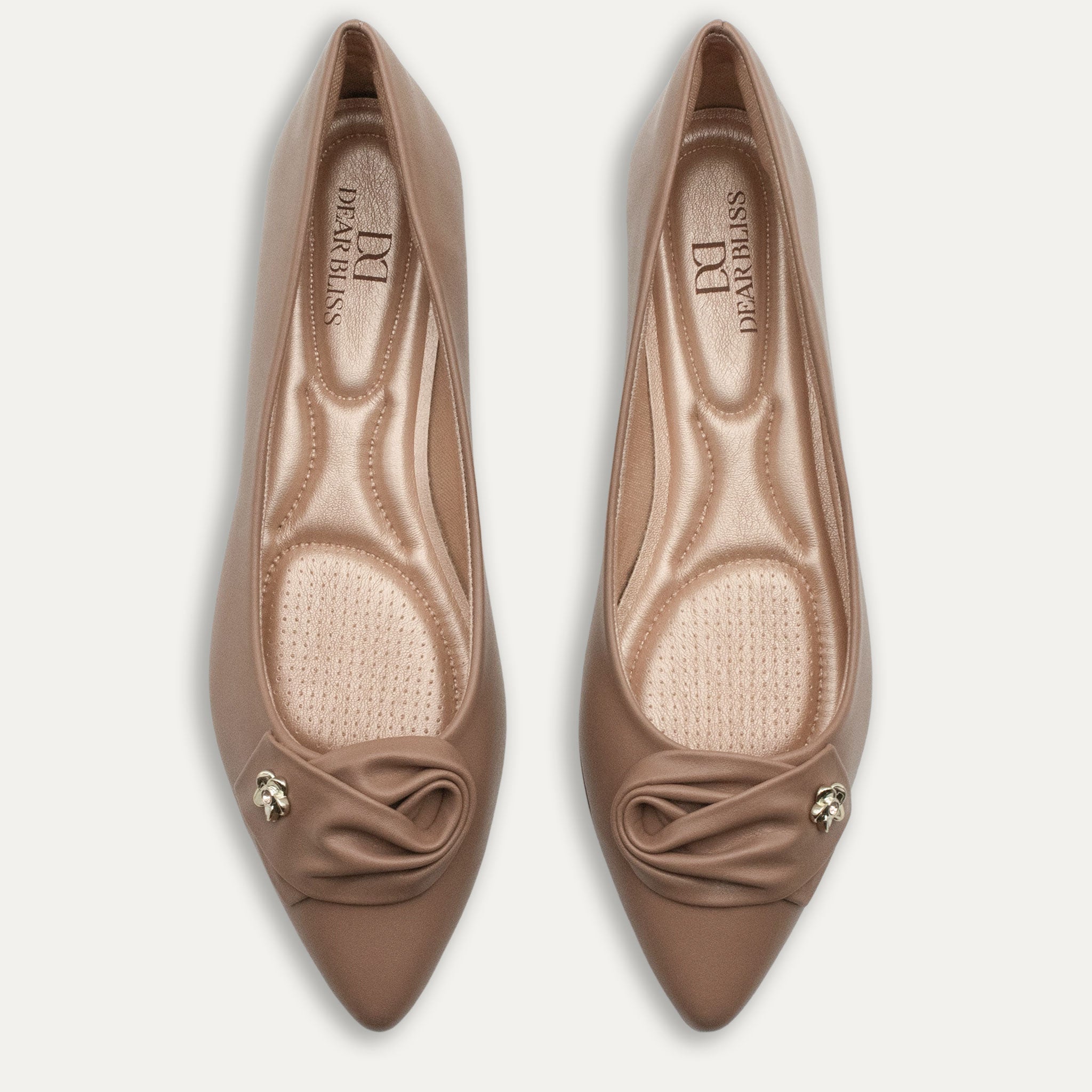Carmen Pointed Toe Flats Tan