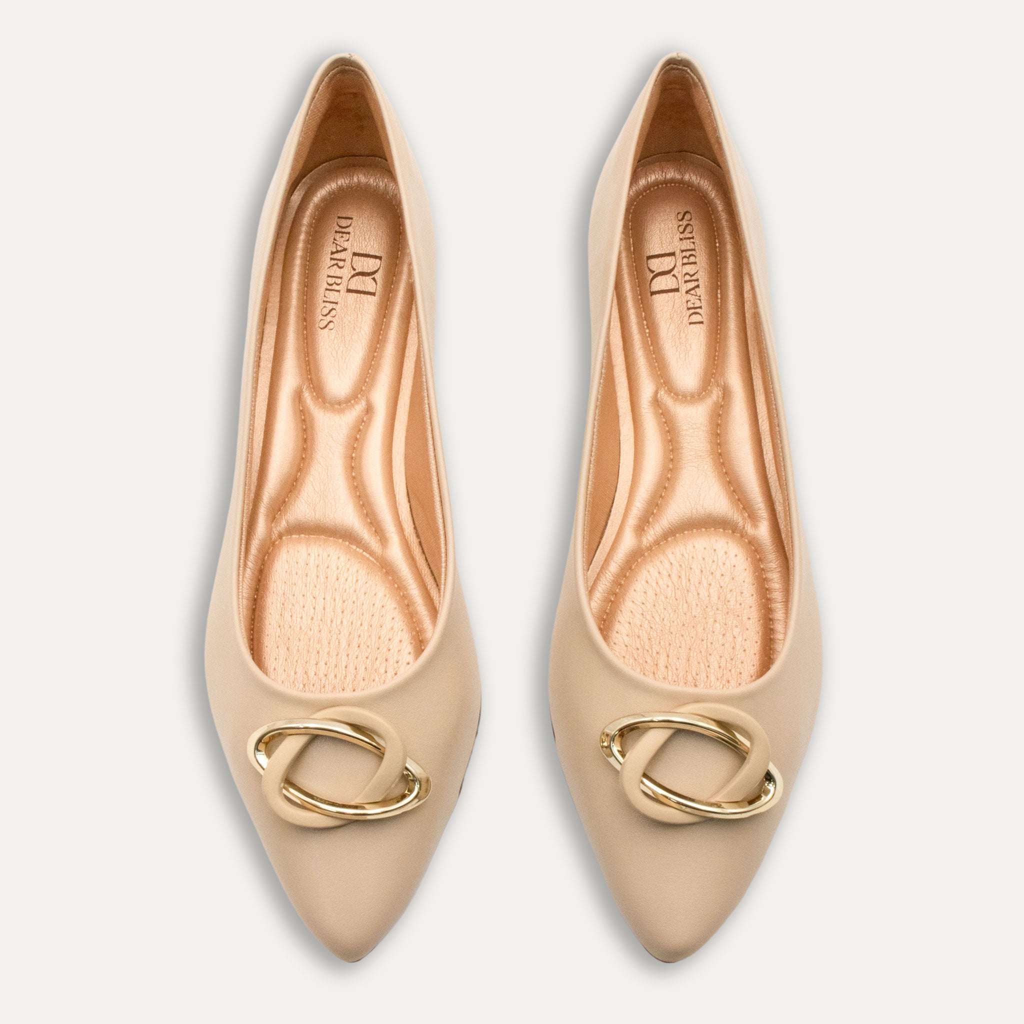 Rosa Cream Pointed Toe Flats