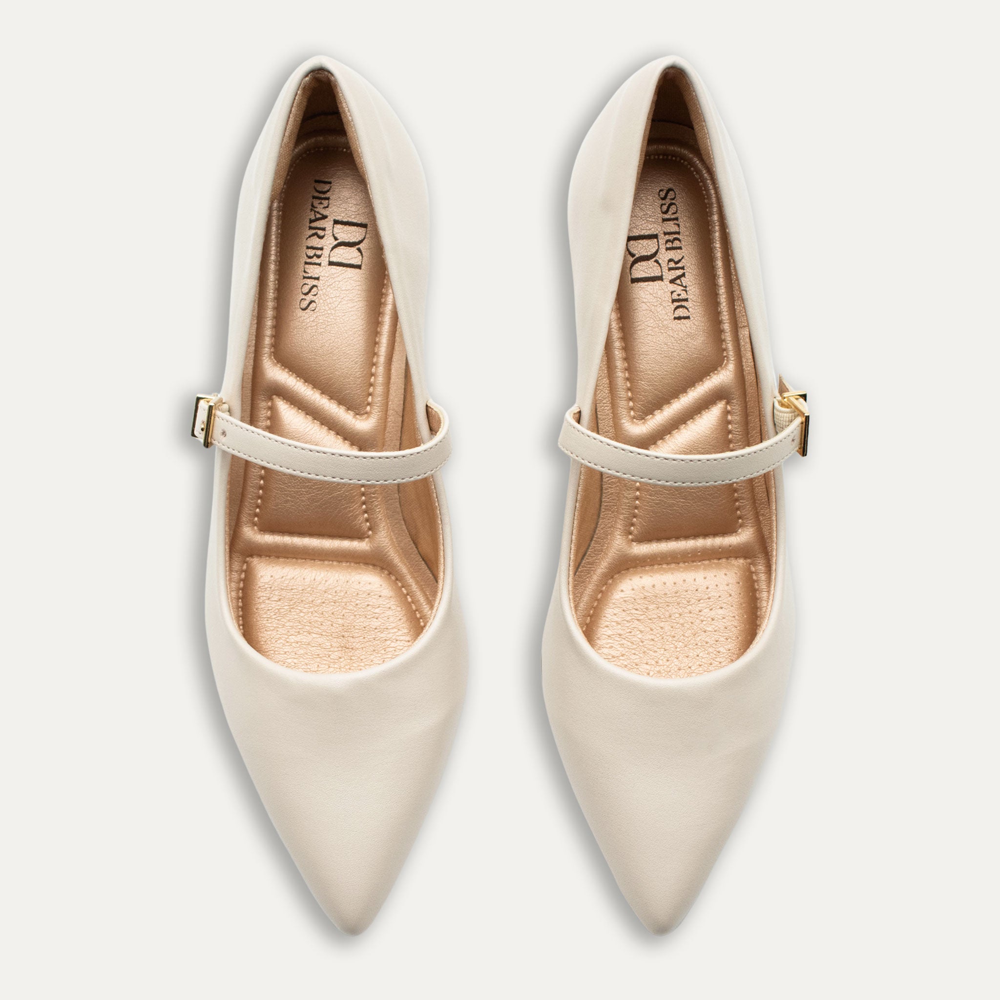 Vanina Off-White Mary Jane Block Heels