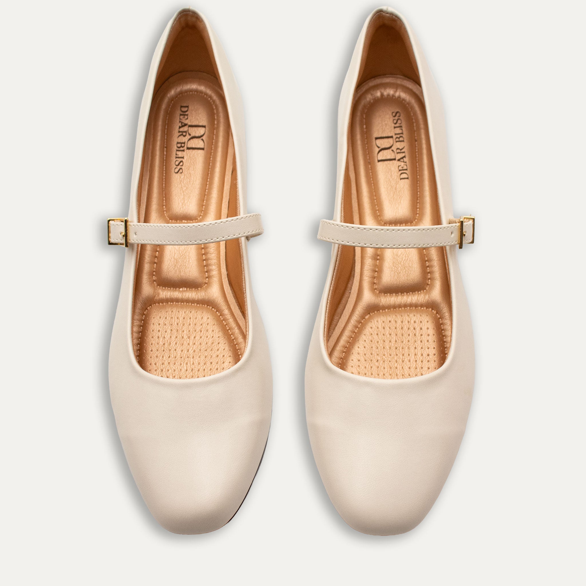 Maya Off-White Mary Jane Ballet Flats