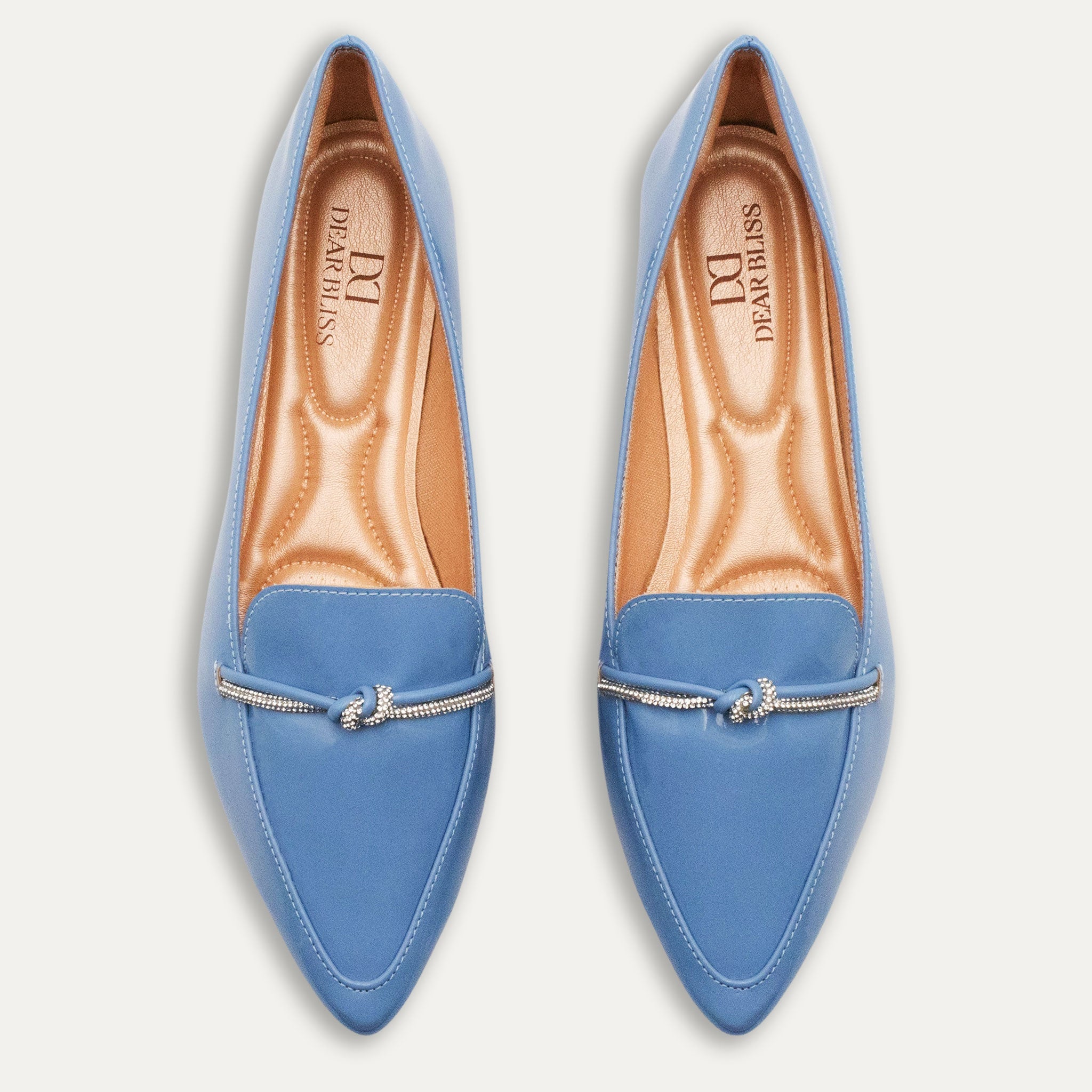 Viviana Pointed Toe Loafers Sky