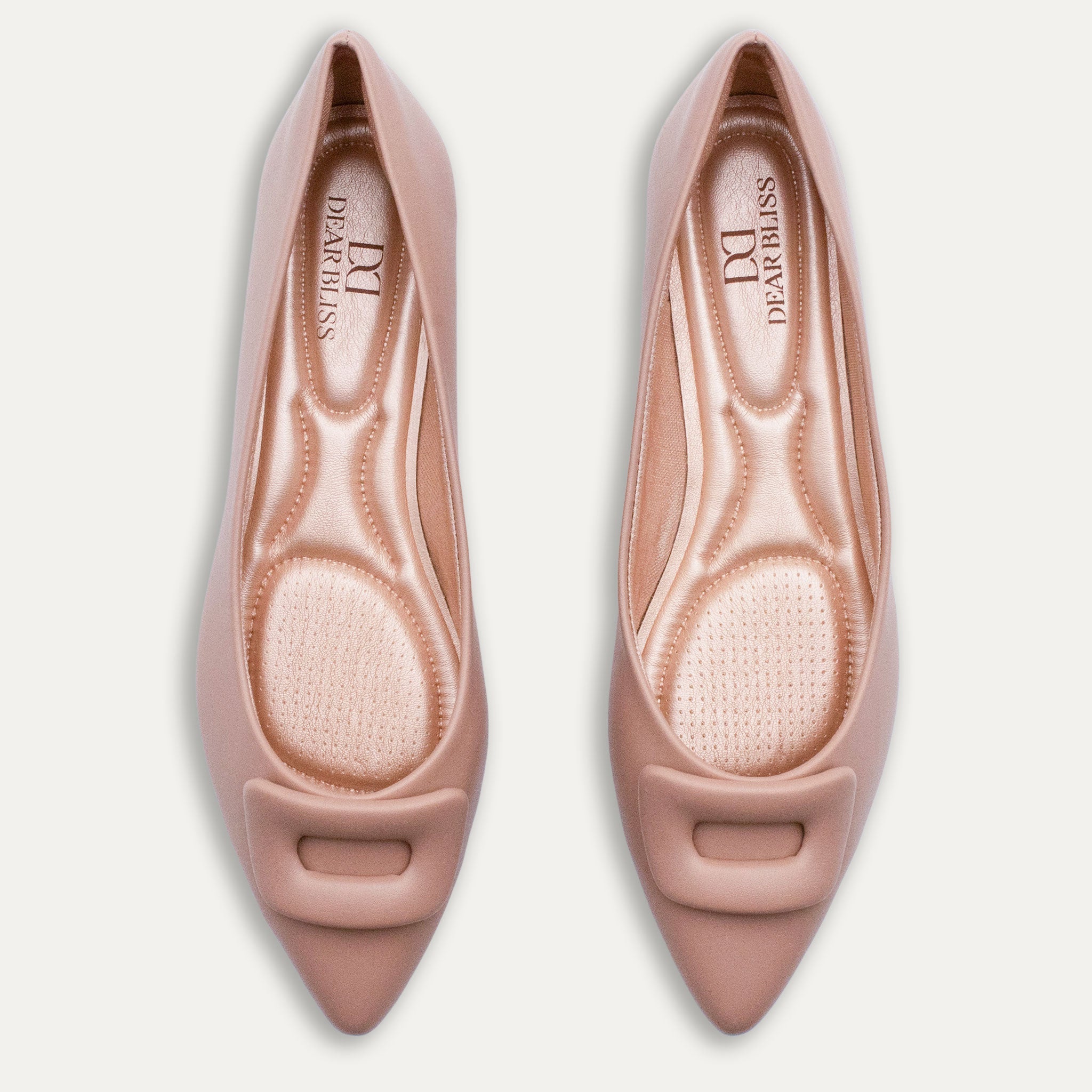 Lia Pointed Toe Flats Off Antique