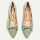Josefina Pointed Toe Flats Matcha