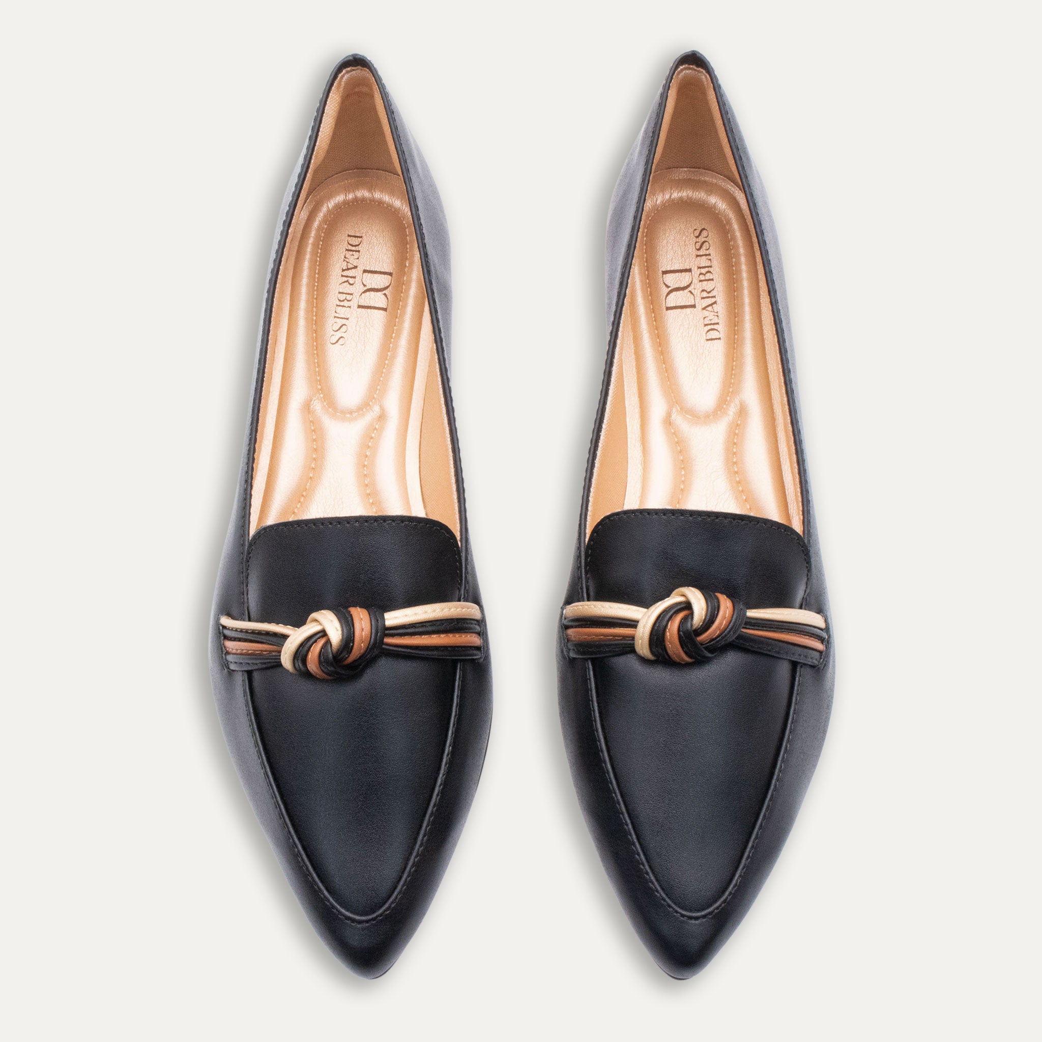 Leandra Black Knotted Loafers