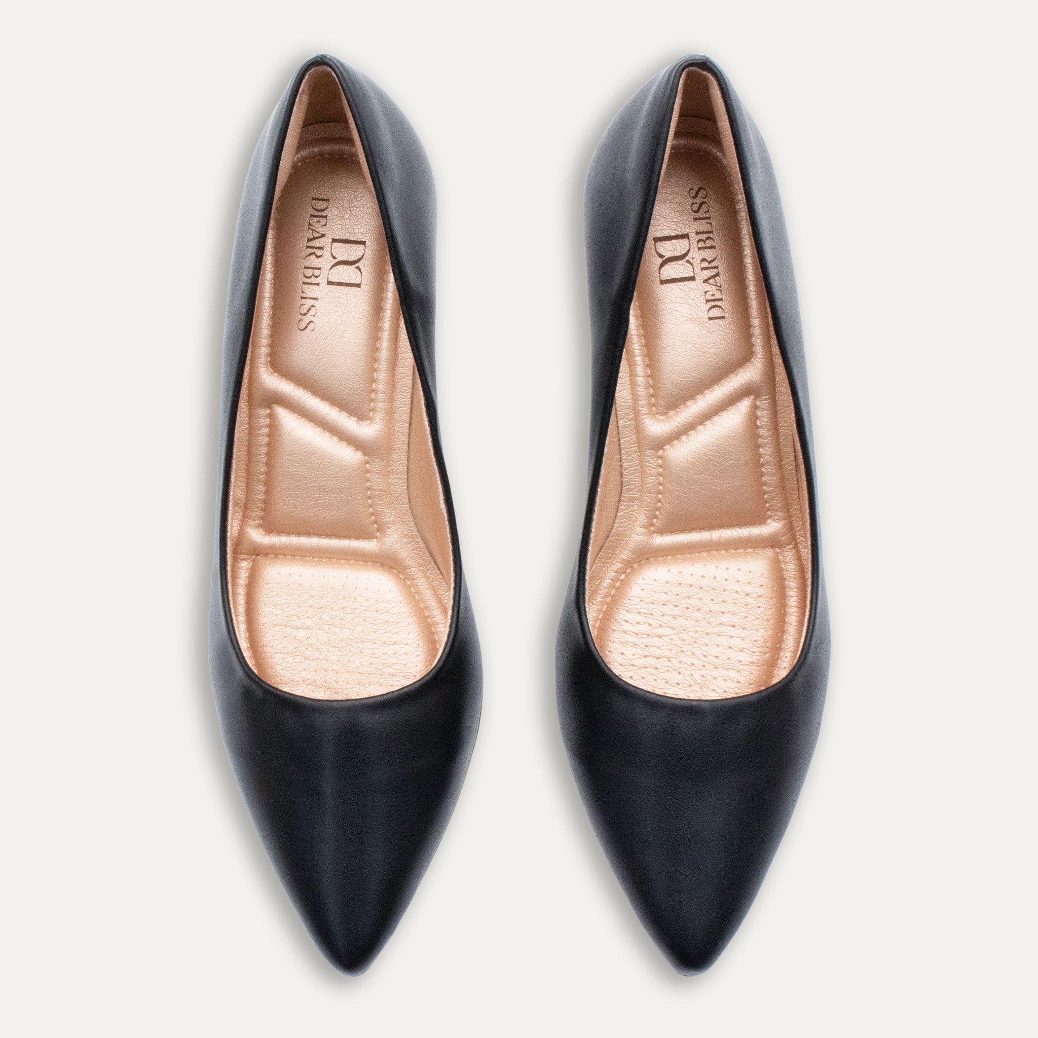 Valeria Black Pointed Toe Block Heels