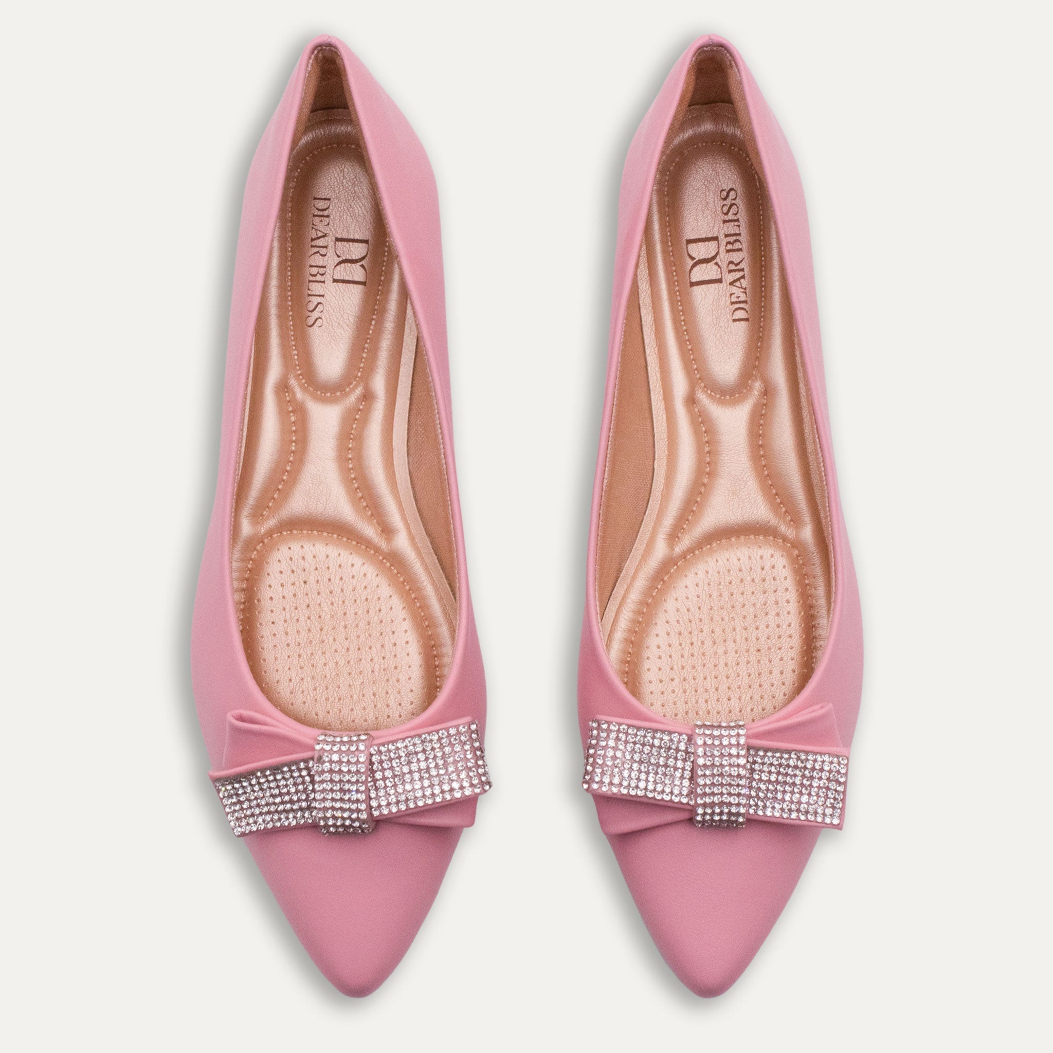 Mariana Crystal Ribbon Pointed Toe Flats Sweet