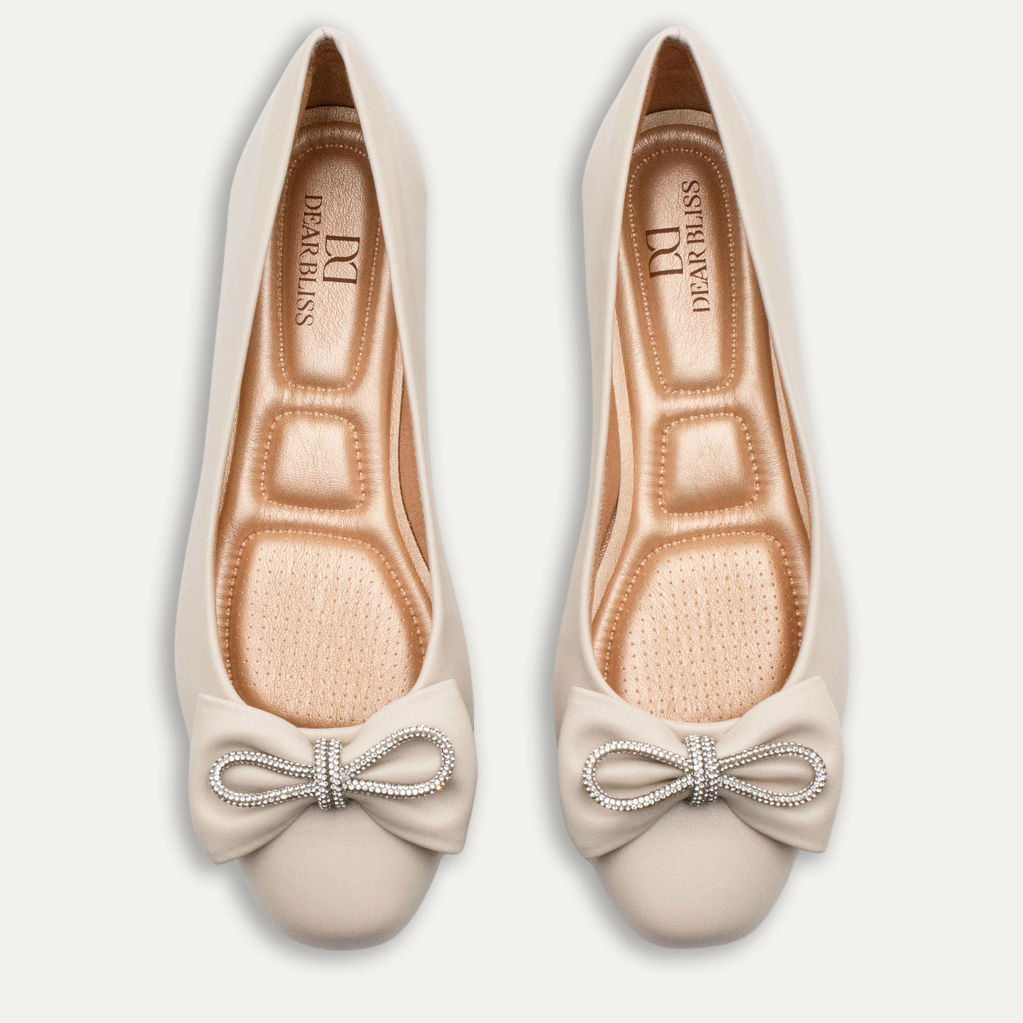 Julie Crystal Lazo Ballet Flats Off White