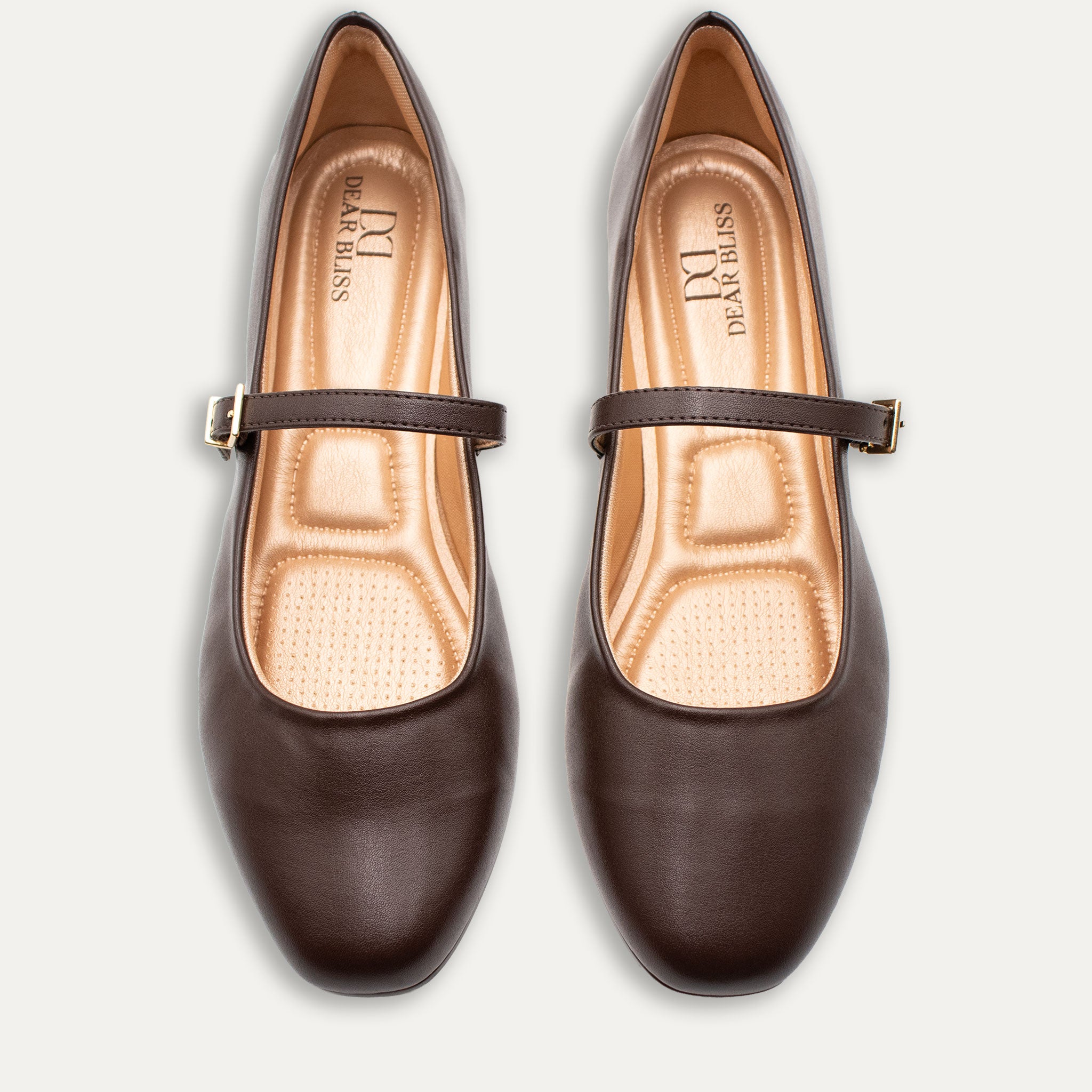 Maya Coffee Mary Jane Ballet Flats