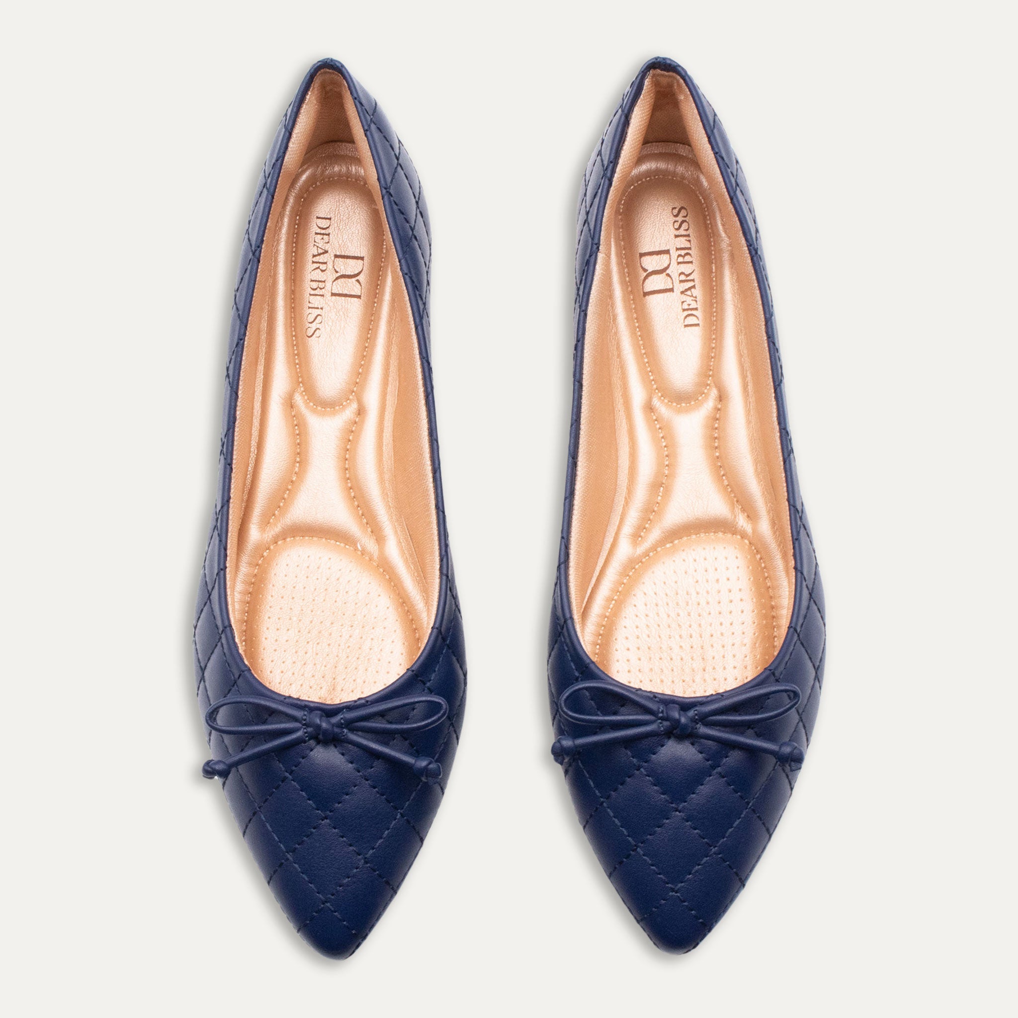 Adriana Bow Pointed Toe Flats Indigo