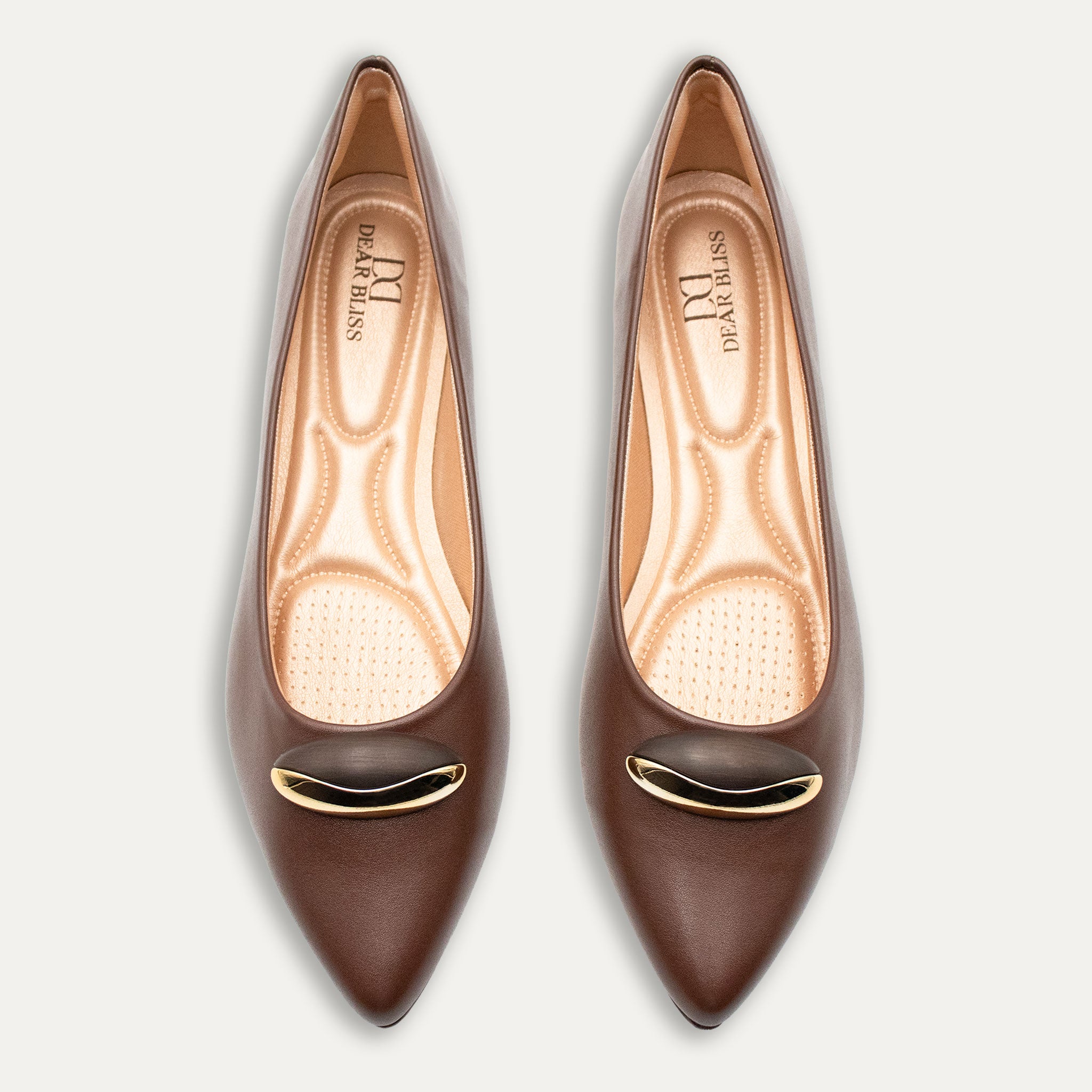 Evita Espresso Pointed Toe Flats
