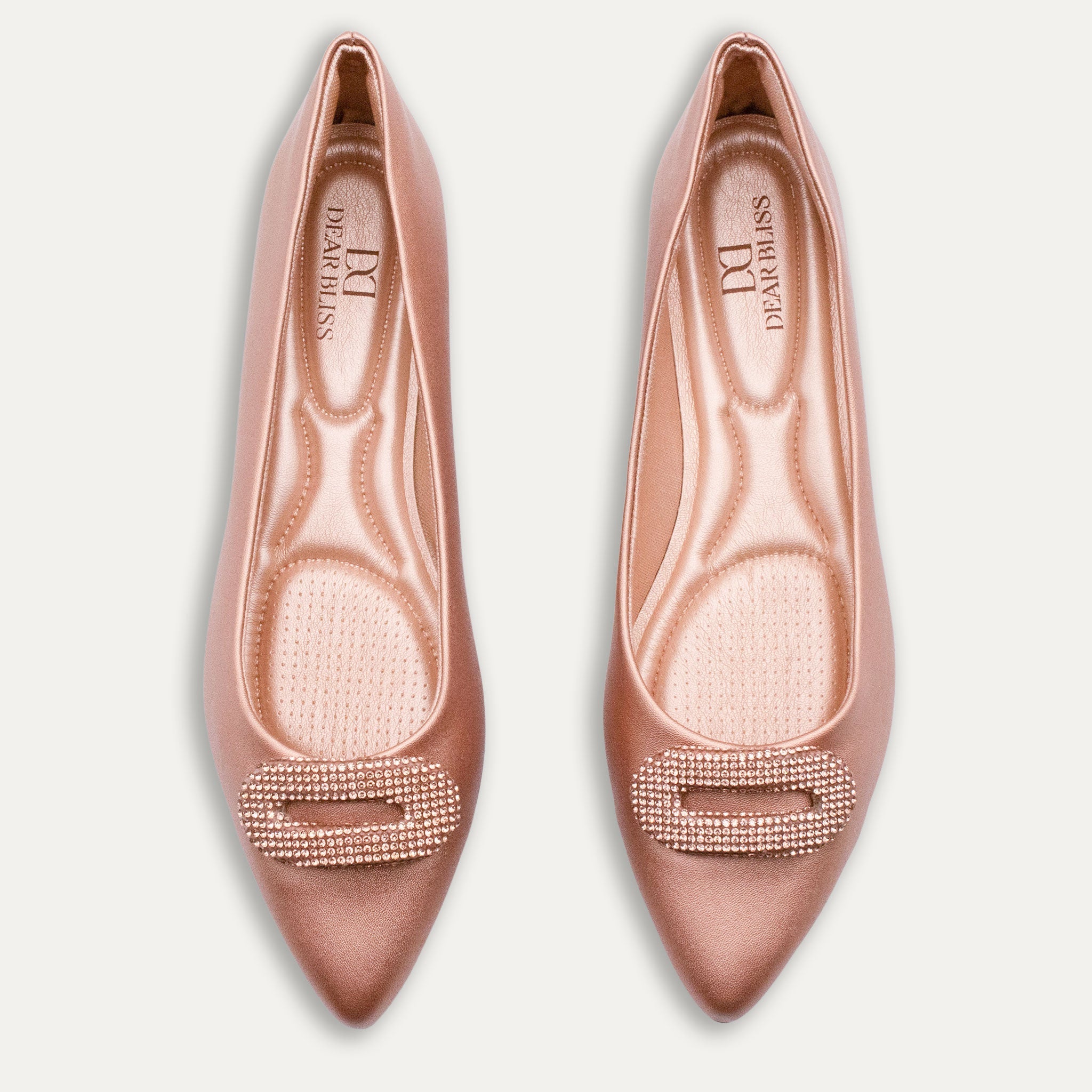 Adelina Pointed Toe Flats Light Rose