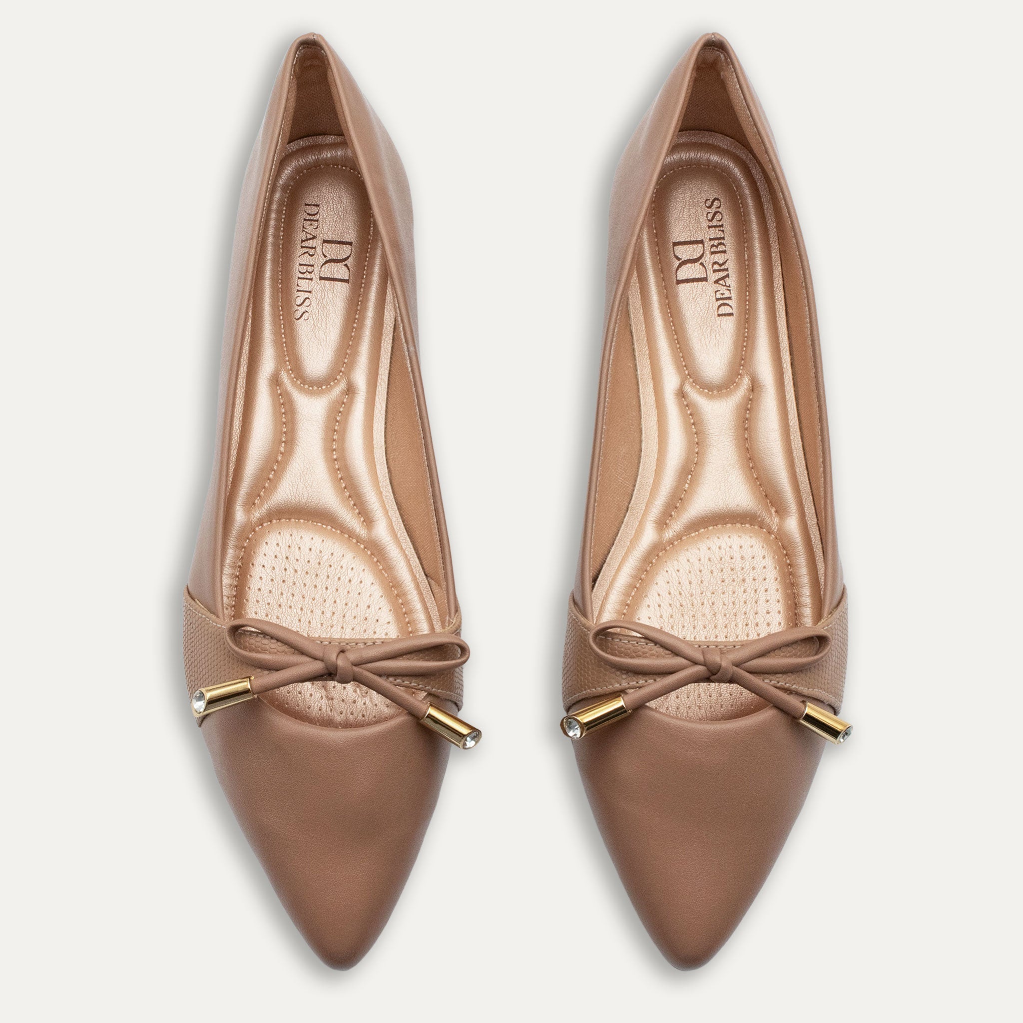 Josefina Pointed Toe Flats Tan