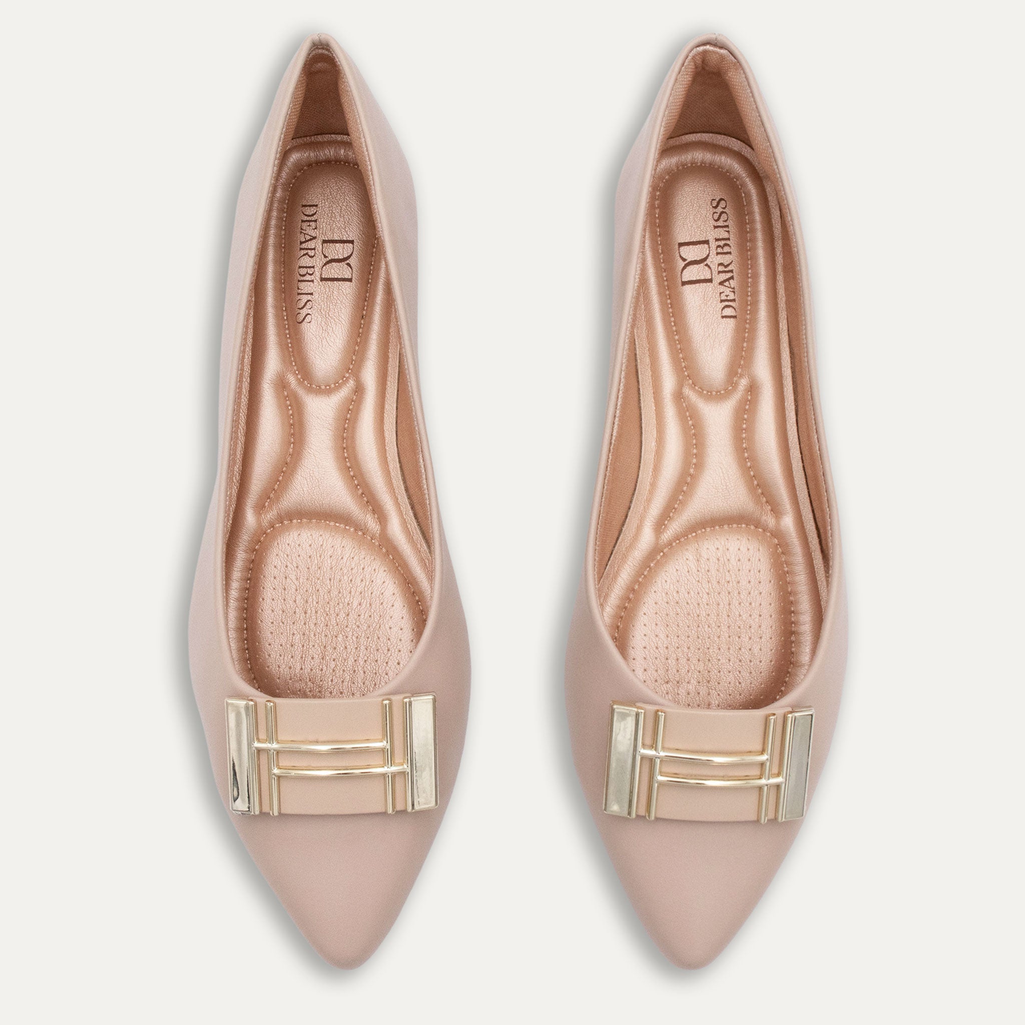 Analia Pointed Toe Flats Nude