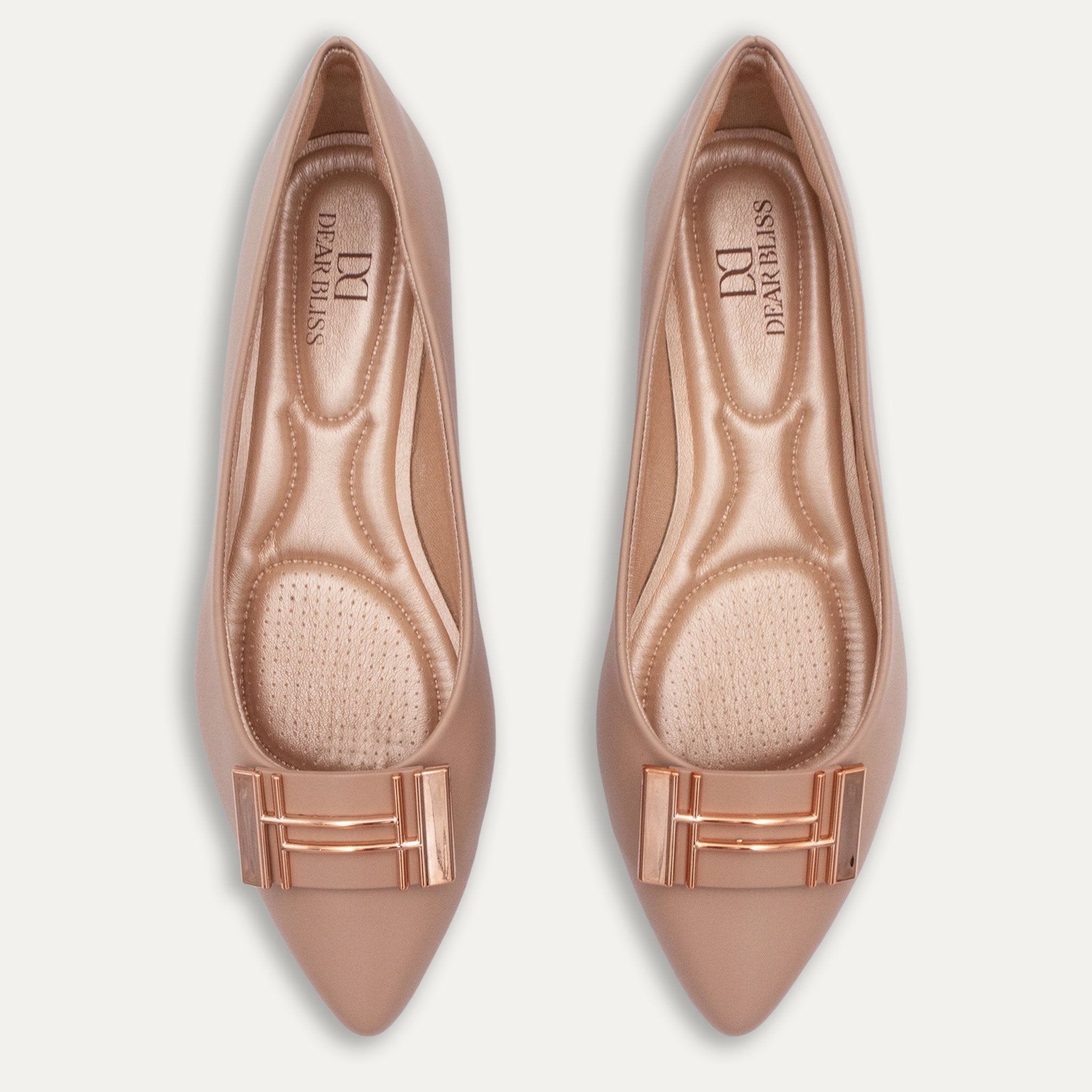 Analia Pointed Toe Flats Antique