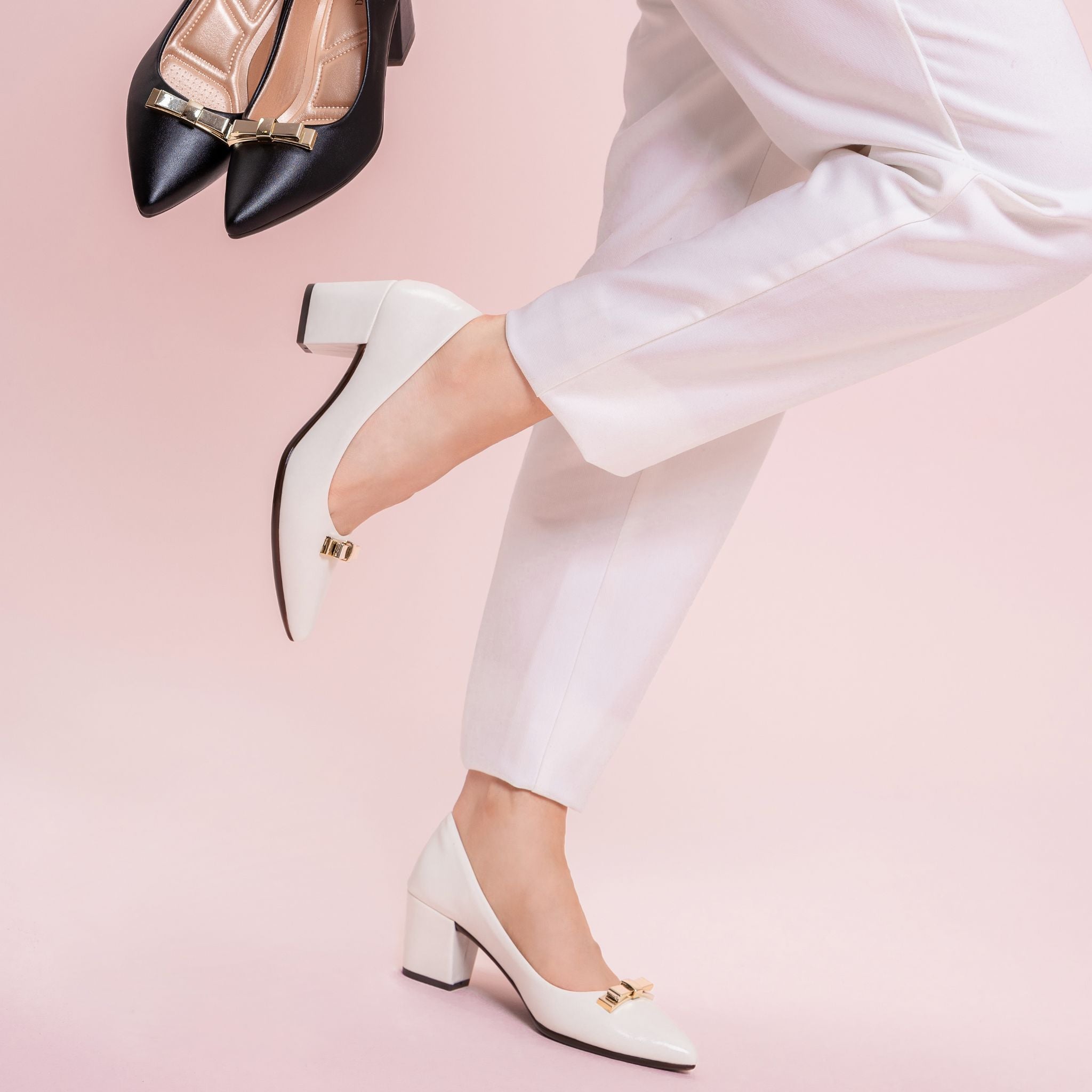 Vidalina Black Block Heels