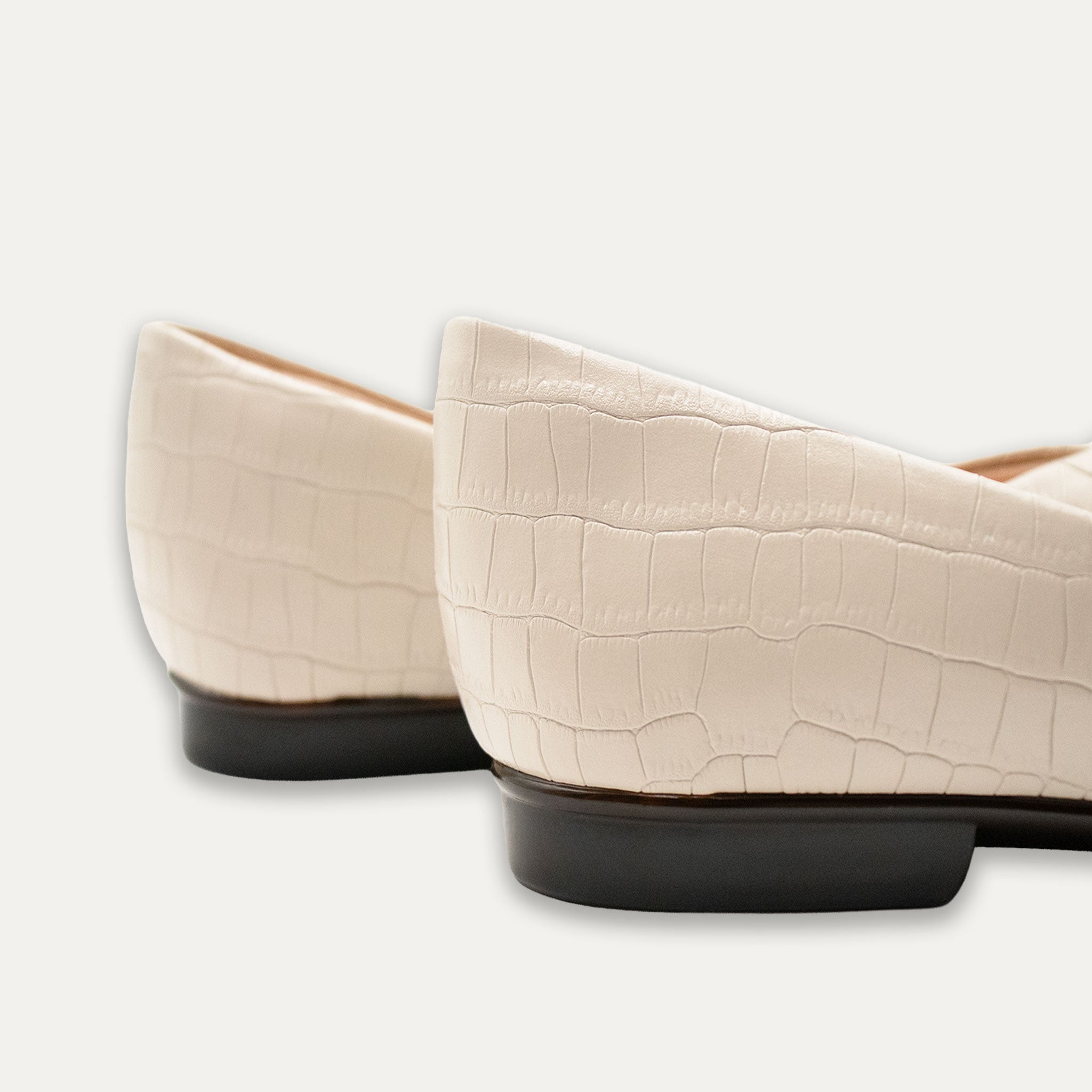 Antonia Off-White Pointed Toe Flats