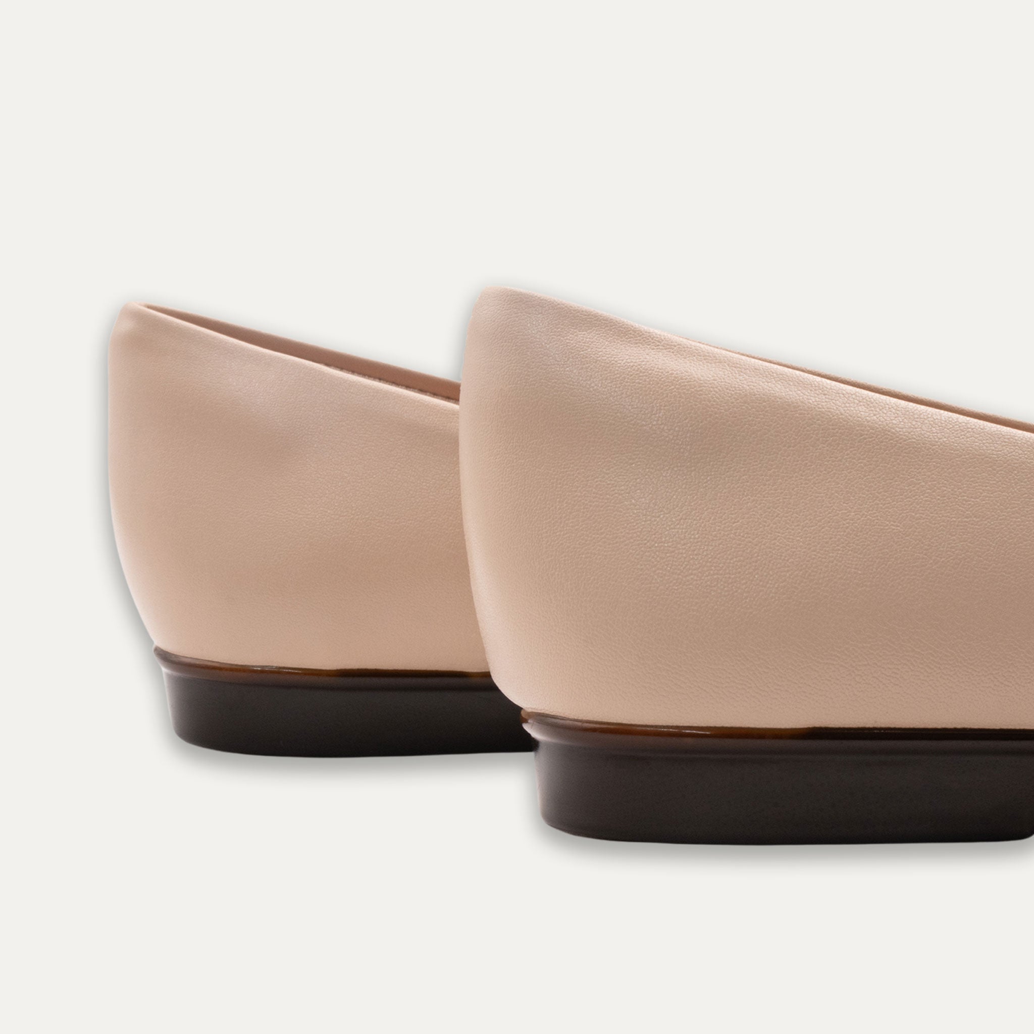 Camila Bow Two-Tone Nude Pointed Flats