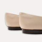 Camila Bow Two-Tone Cream Pointed Flats