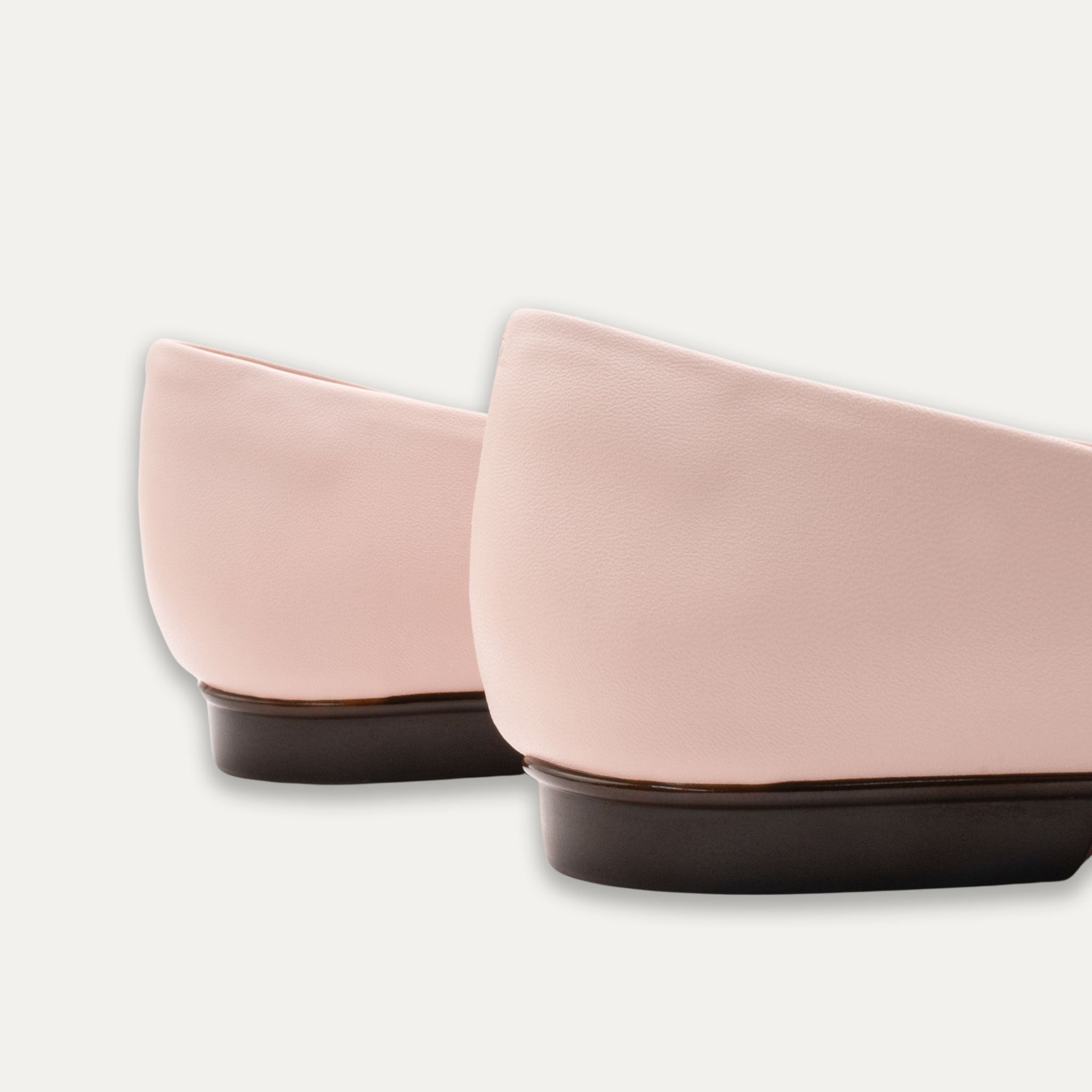 Camila Bow Two-Tone Tea Rose Pointed Flats