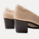 Vilma Two-Tone Nude Block Heels