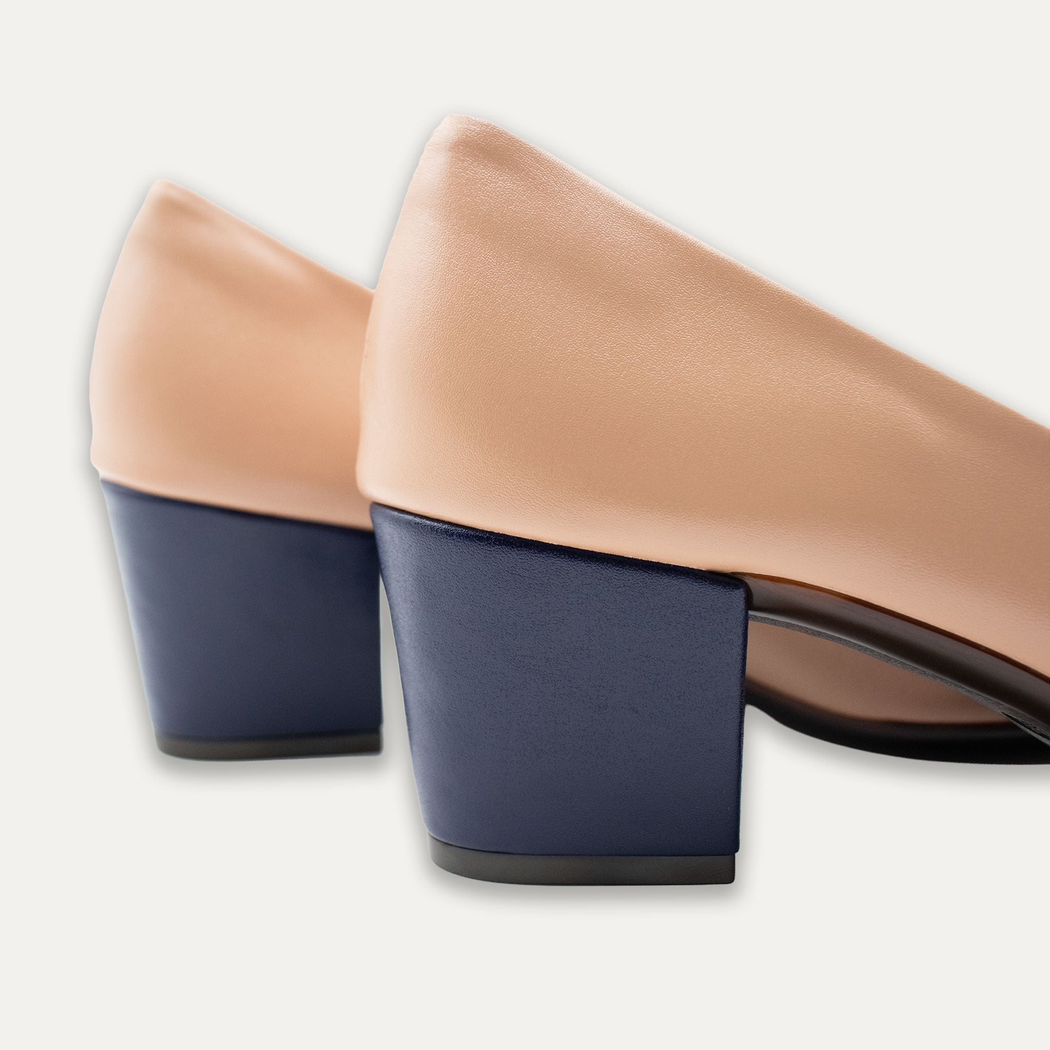 Vilma Two-Tone Antique Block Heels