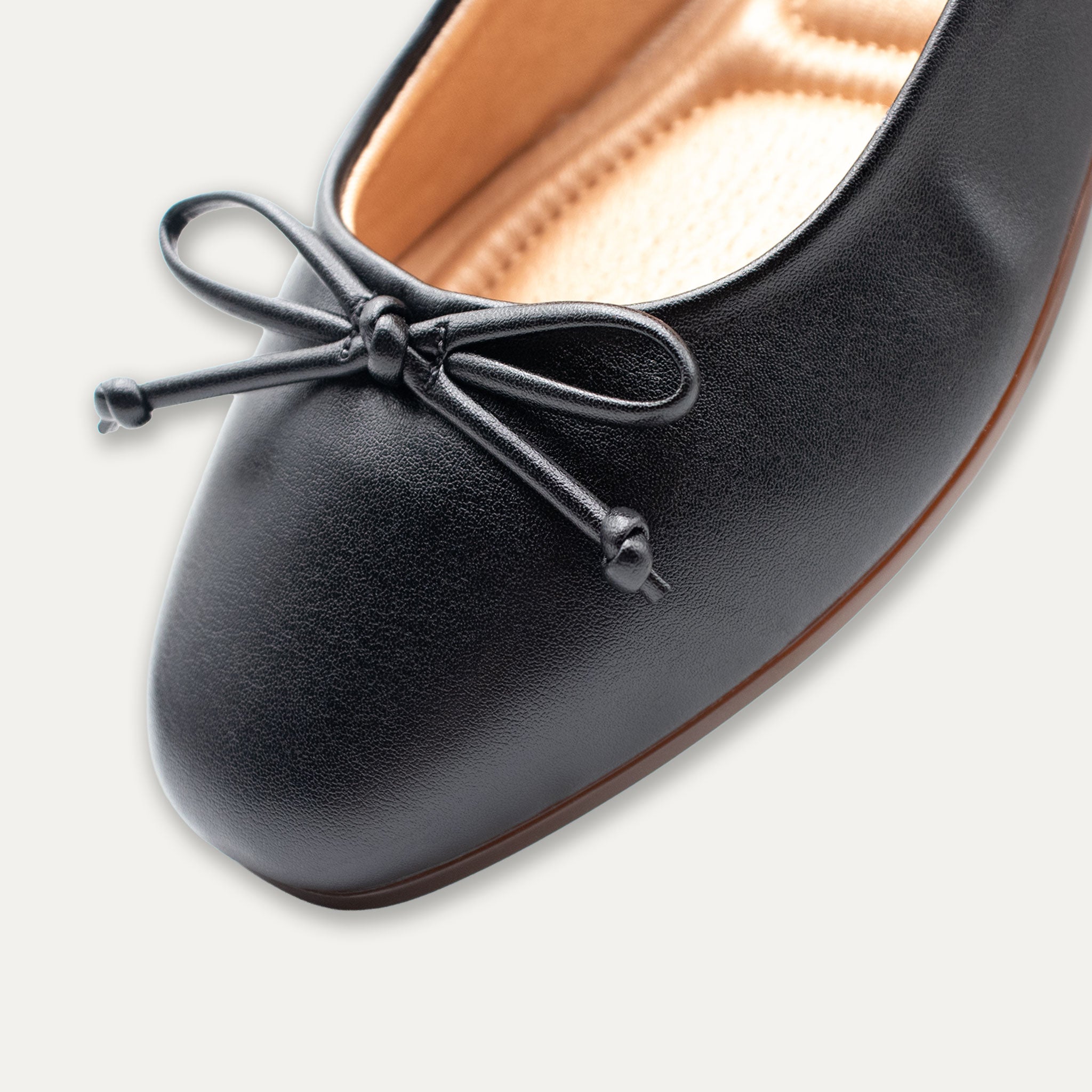 Adria Napa Bow Black Ballet Flats