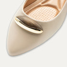 Evita Latte Pointed Toe Flats