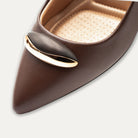 Violeta Espresso Pointed Toe Block Heels