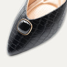 Antonia Black Pointed Toe Flats