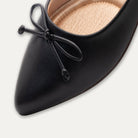 Adriana Napa Black Bow Pointed Toe Flats