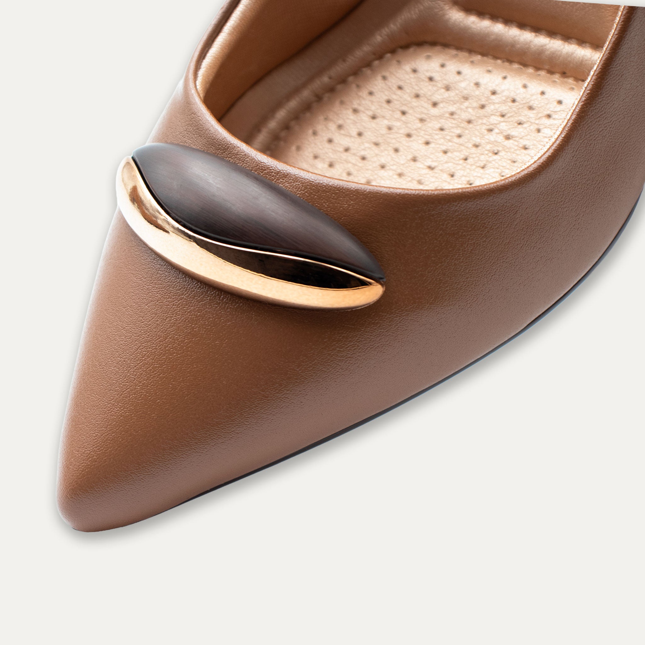 Violeta Ginger Pointed Toe Block Heels